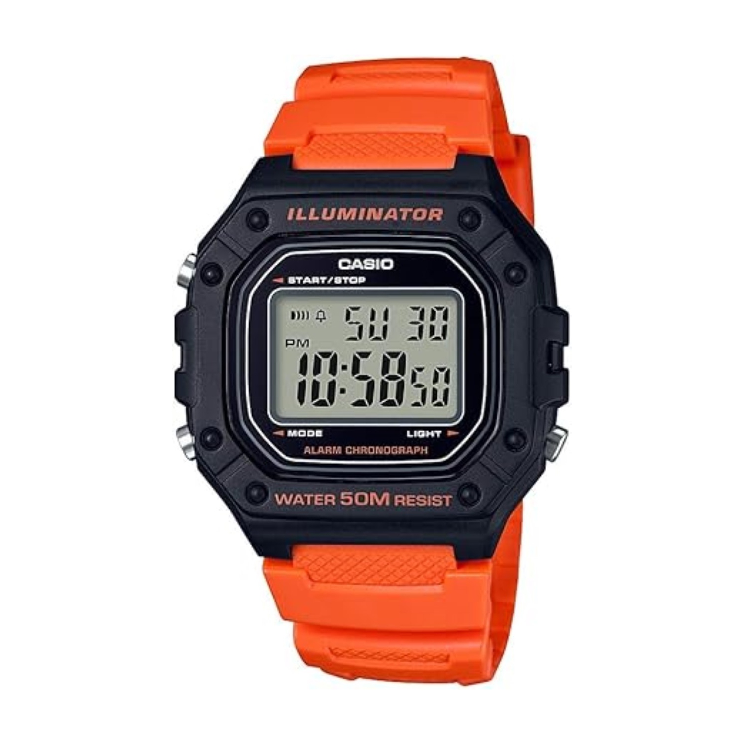 Casio W218H Series | Men’s Digital Watch | 50M WR | 1/100 Second Stopwatch | 100 SEC Chrono | LED Backlight | Countdown Timer | Daily Alarm | Hourly