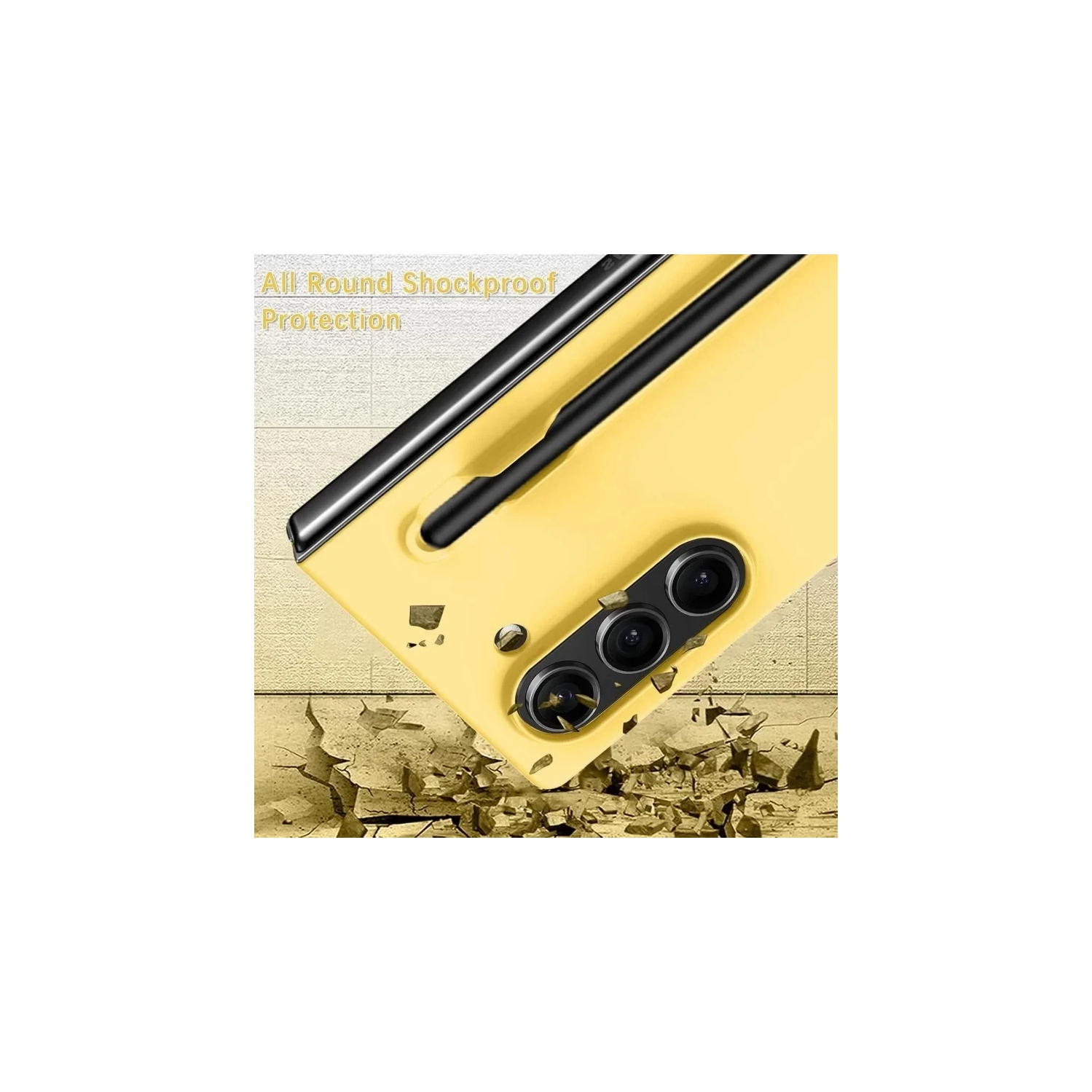 Pour Samsung Galaxy Z Fold 4 Étui mince mat pour téléphone intelligent avec stylet S Pen - Bleu