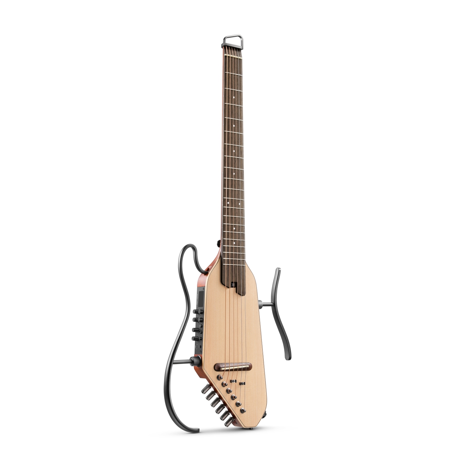 Donner HUSH-I PRO Acoustic-Electric Travel Guitar Kit with Inserted Sound Effects Natural