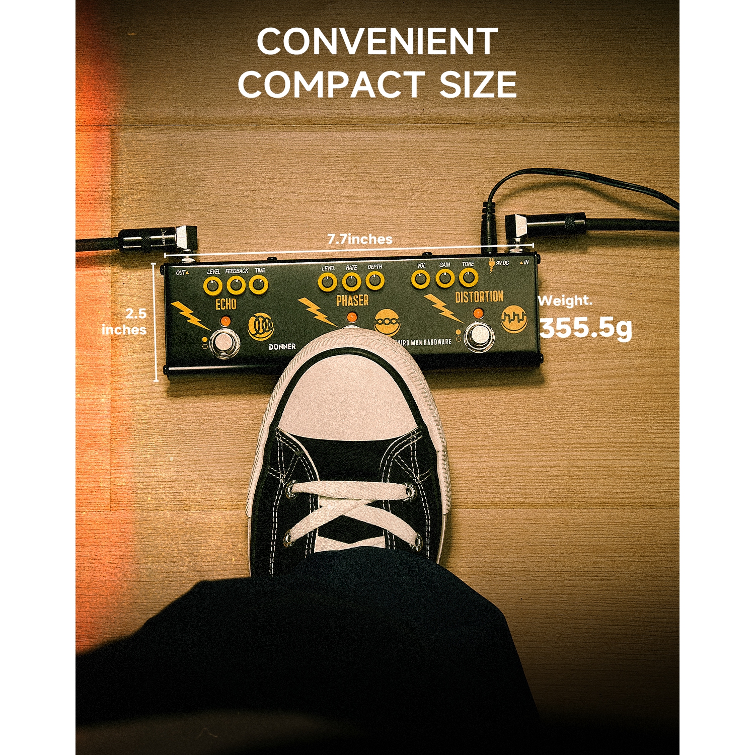 Donner X Third Man Hardware Triple Threat 3-in-1 Analog Multi-Effects Guitar Pedal