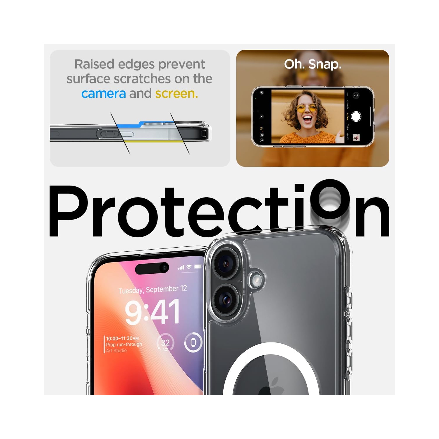 Magnetic Case for iPhone 16, Compatible with MagSafe Wireless Charging, Shockproof Phone Bumper Cover, Anti-Scratch Clearview - FREE SHIPPING