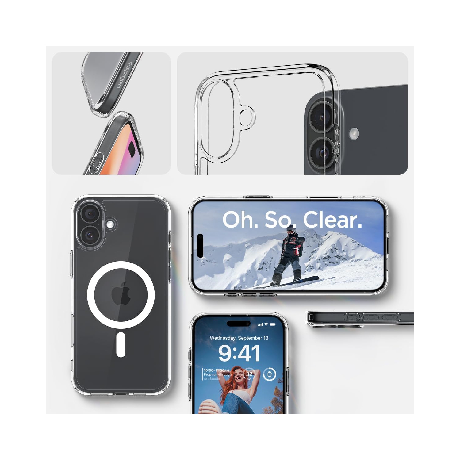 Magnetic Case for iPhone 16, Compatible with MagSafe Wireless Charging, Shockproof Phone Bumper Cover, Anti-Scratch Clearview - FREE SHIPPING