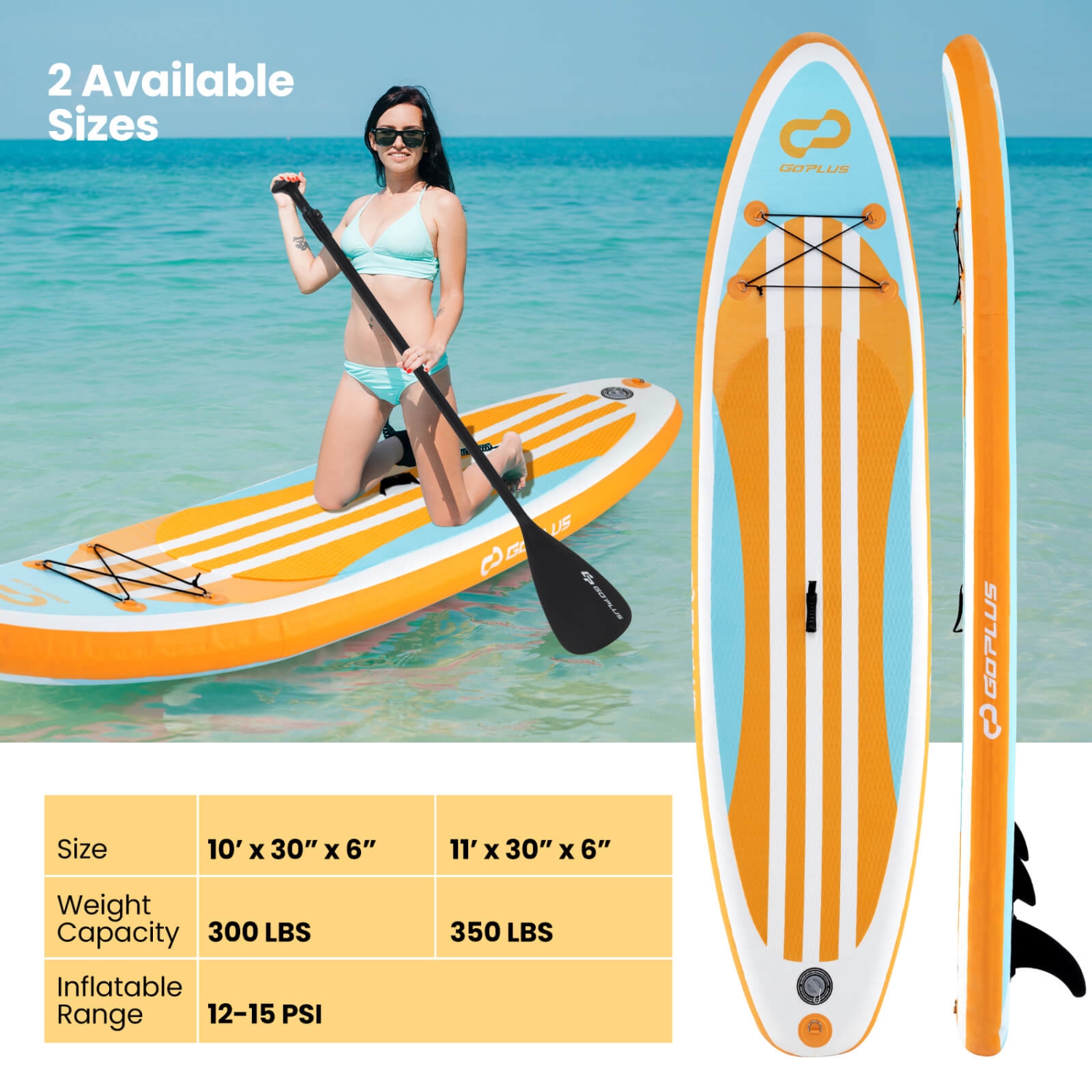Goplus Small Inflatable SUP Board, Portable Paddle Board with 5D rings Stand Up Paddle Board for Youth & Adult