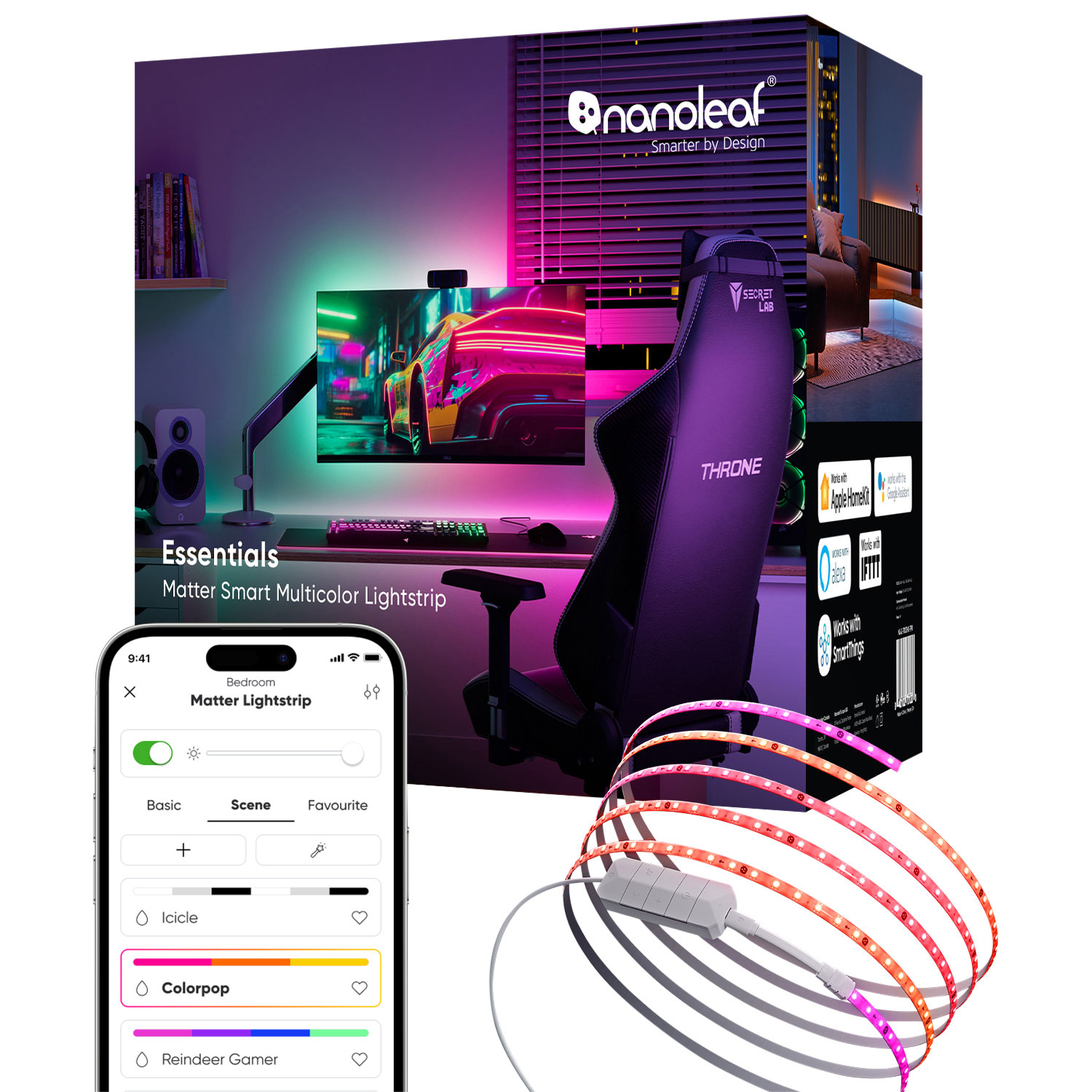 Nanoleaf Essentials Matter 5m Smart LED Lightstrip - Smarter Kit - Multi-Colour