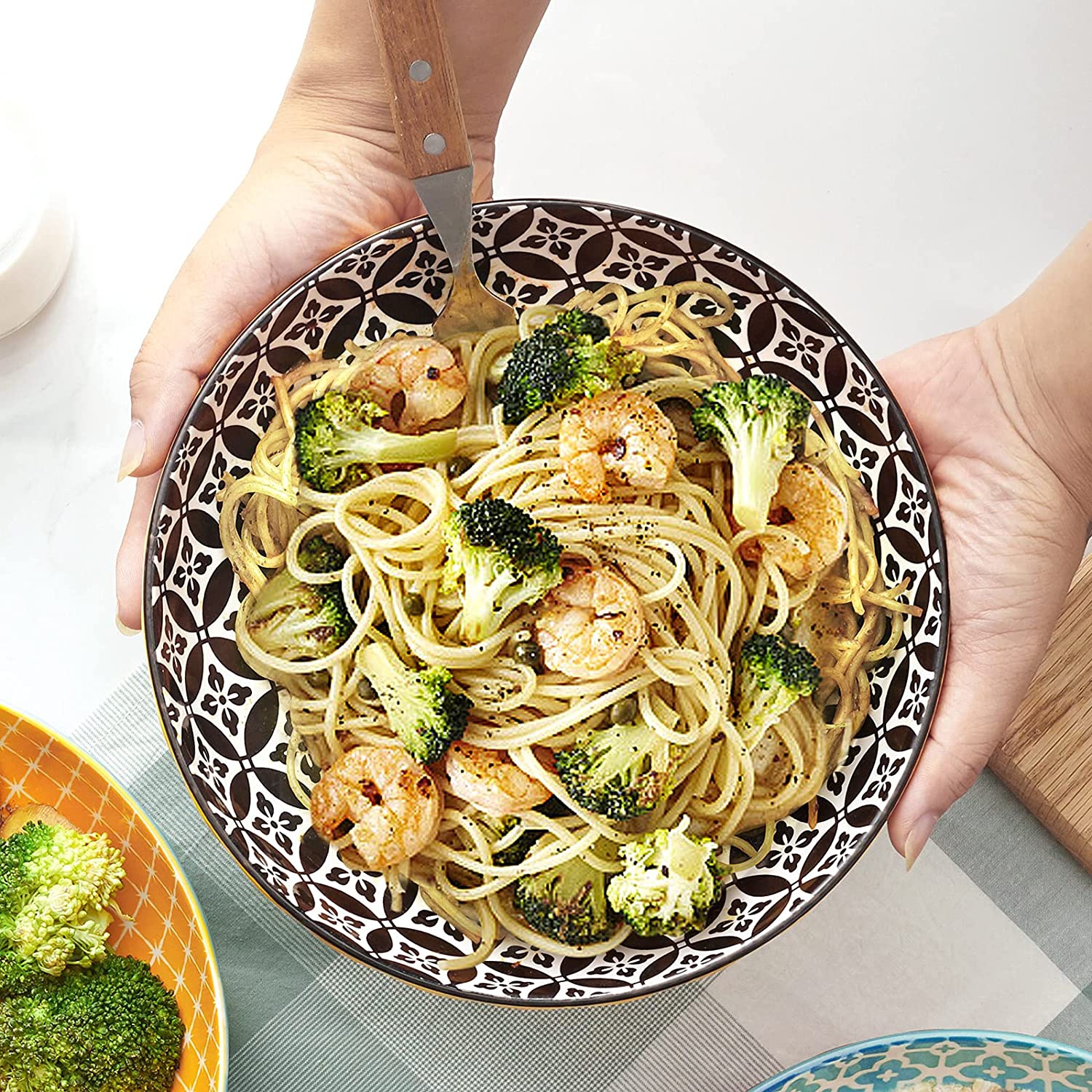 Bols à pâtes DoWAN Vibrant, grands bols à salade de 8,5 po