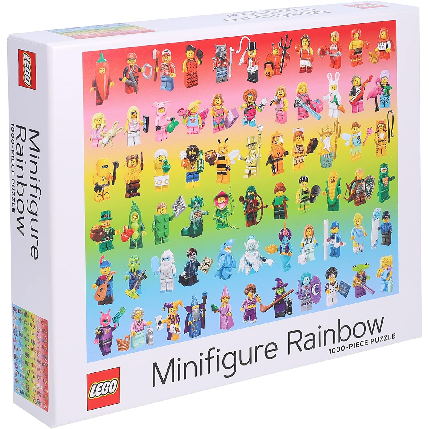 Lego Minifigure Rainbow 1000-piece Puzzle: 1000 Piece