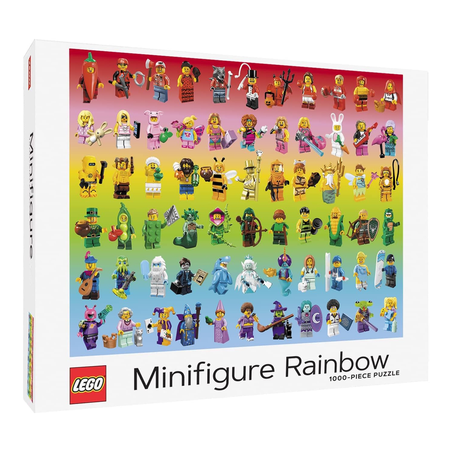 Lego Minifigure Rainbow 1000-piece Puzzle: 1000 Piece