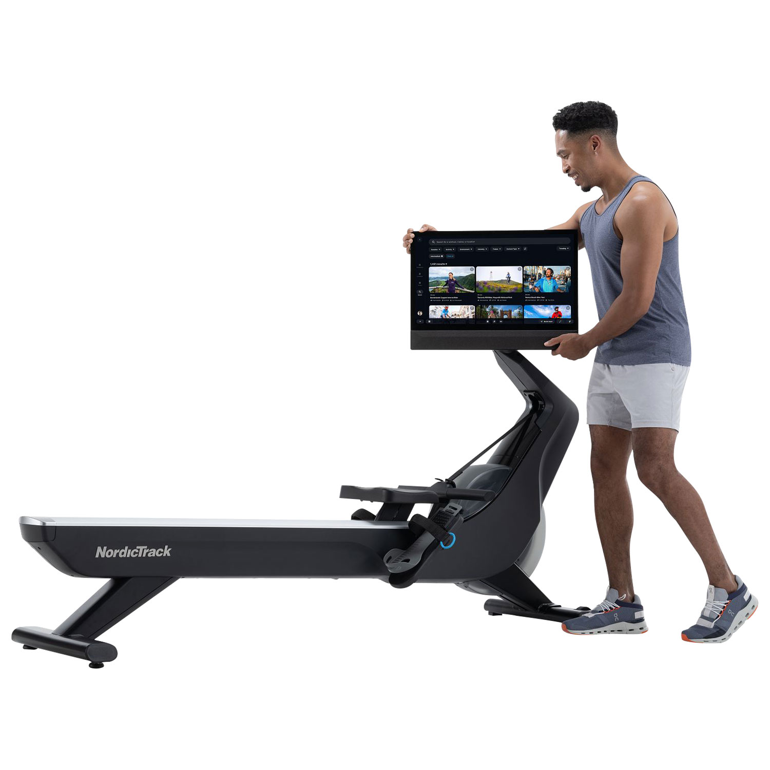 Rameur RW900 de NordicTrack avec écran tactile pivotant de 24 po