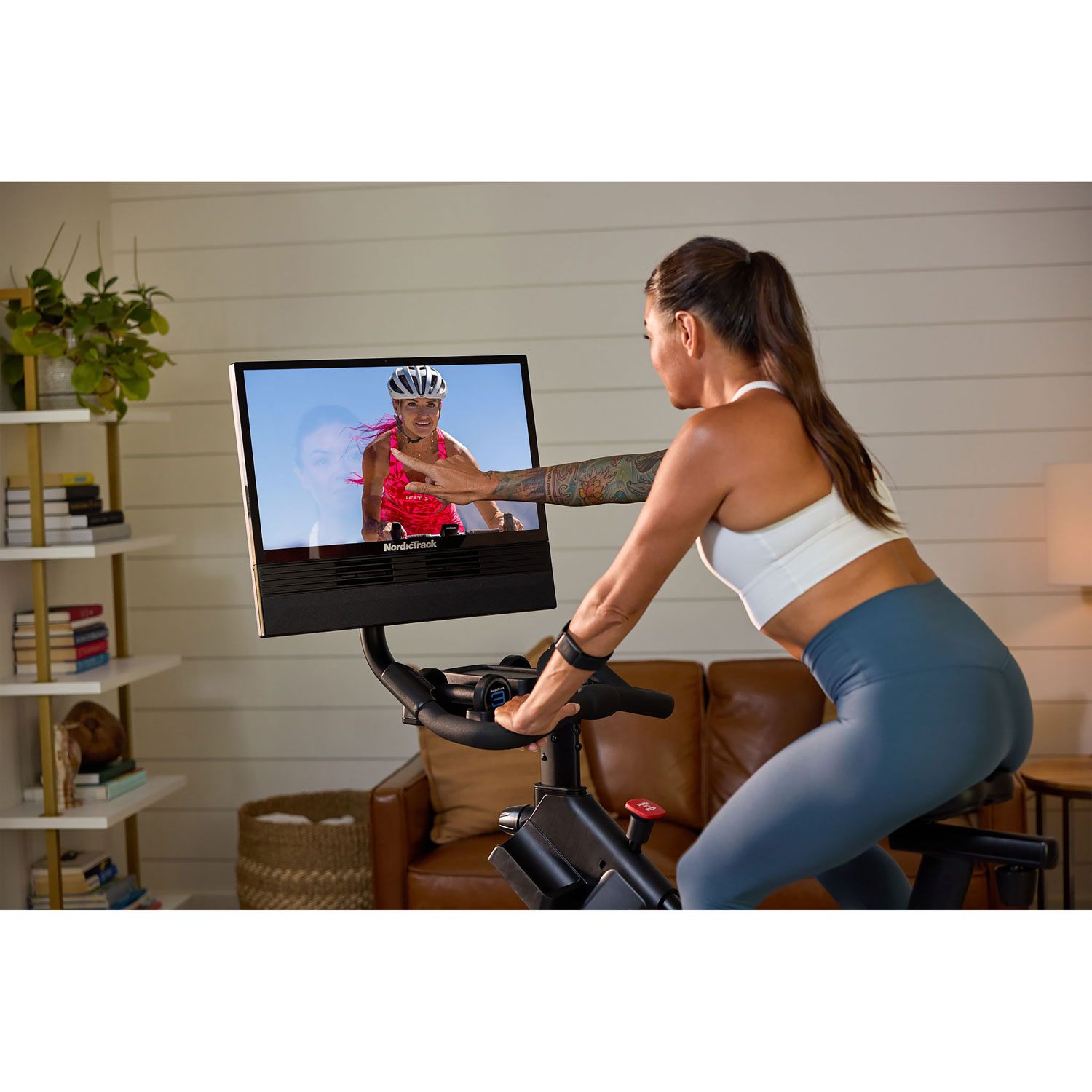NordicTrack X24 Stationary Spin Bike w/ Pivoting 24" Touchscreen Display