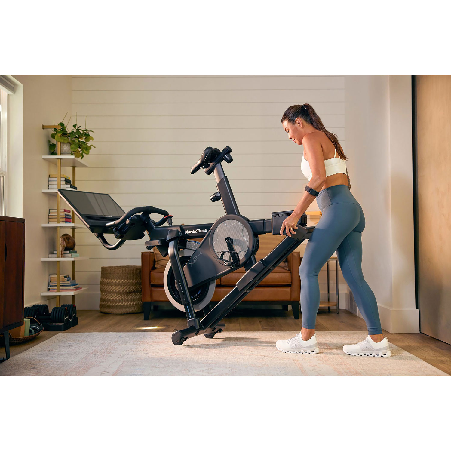 NordicTrack X24 Stationary Spin Bike w/ Pivoting 24" Touchscreen Display