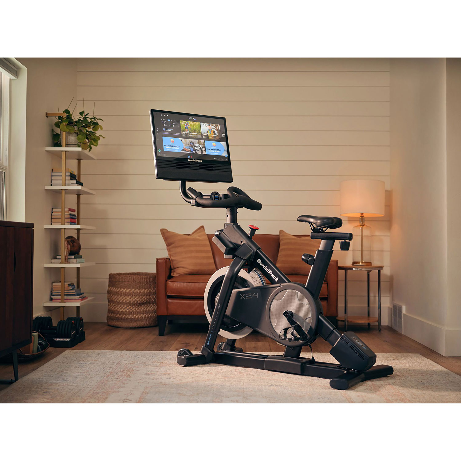 NordicTrack X24 Stationary Spin Bike w/ Pivoting 24" Touchscreen Display