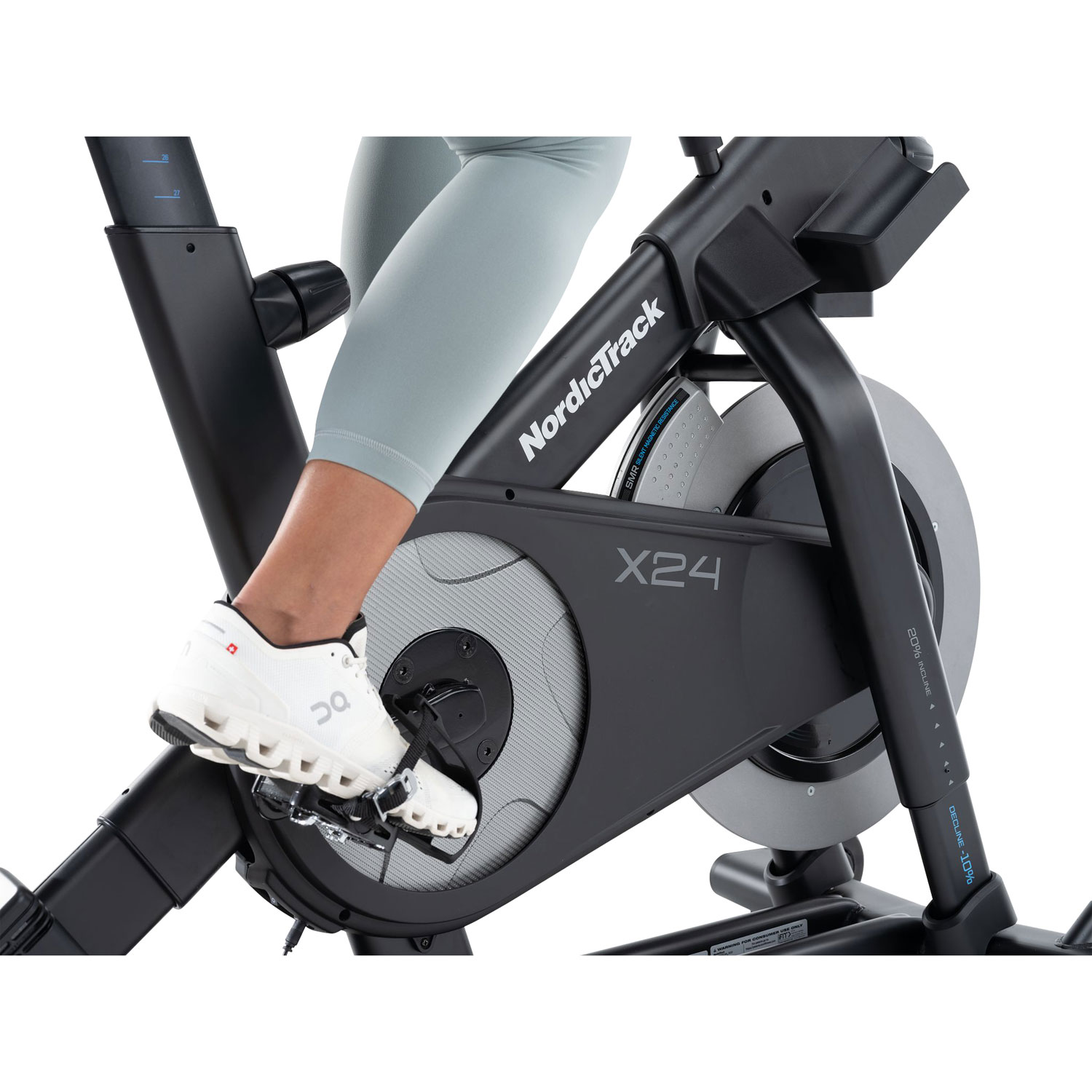 NordicTrack X24 Stationary Spin Bike w/ Pivoting 24" Touchscreen Display