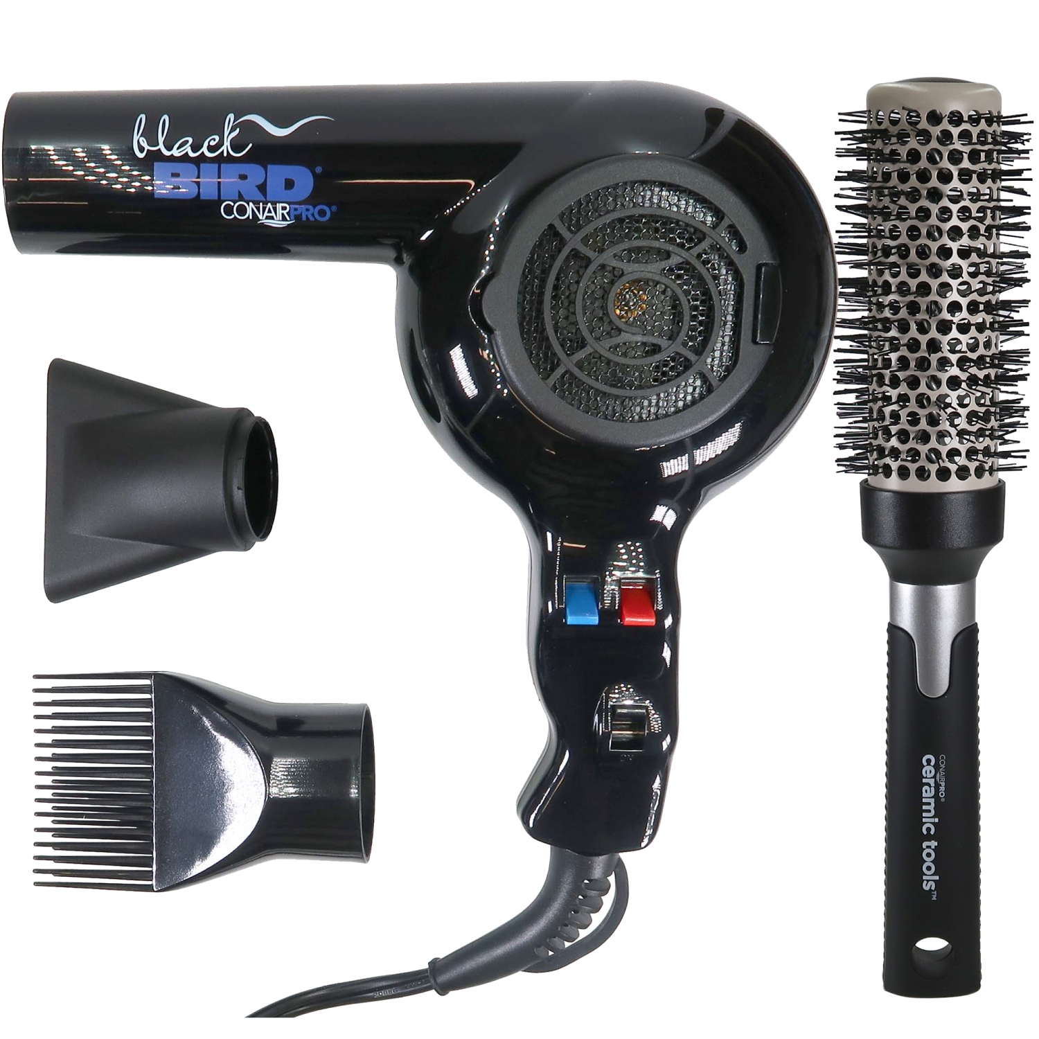 Conair Pro Black Bird Hair Dryer BB075W ConairPro Ceramic Tools Round Brush 2 Best Buy Canada