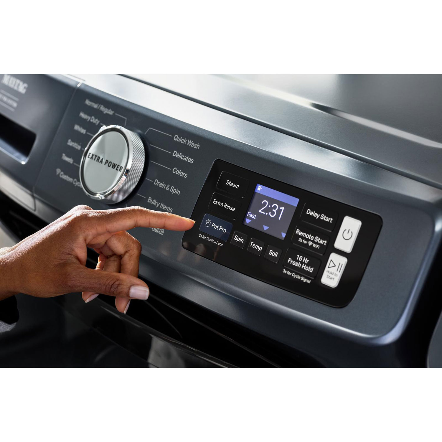 Maytag Pet Pro 7.4 Cu. Ft. Gas Steam Dryer - Midnight Steel