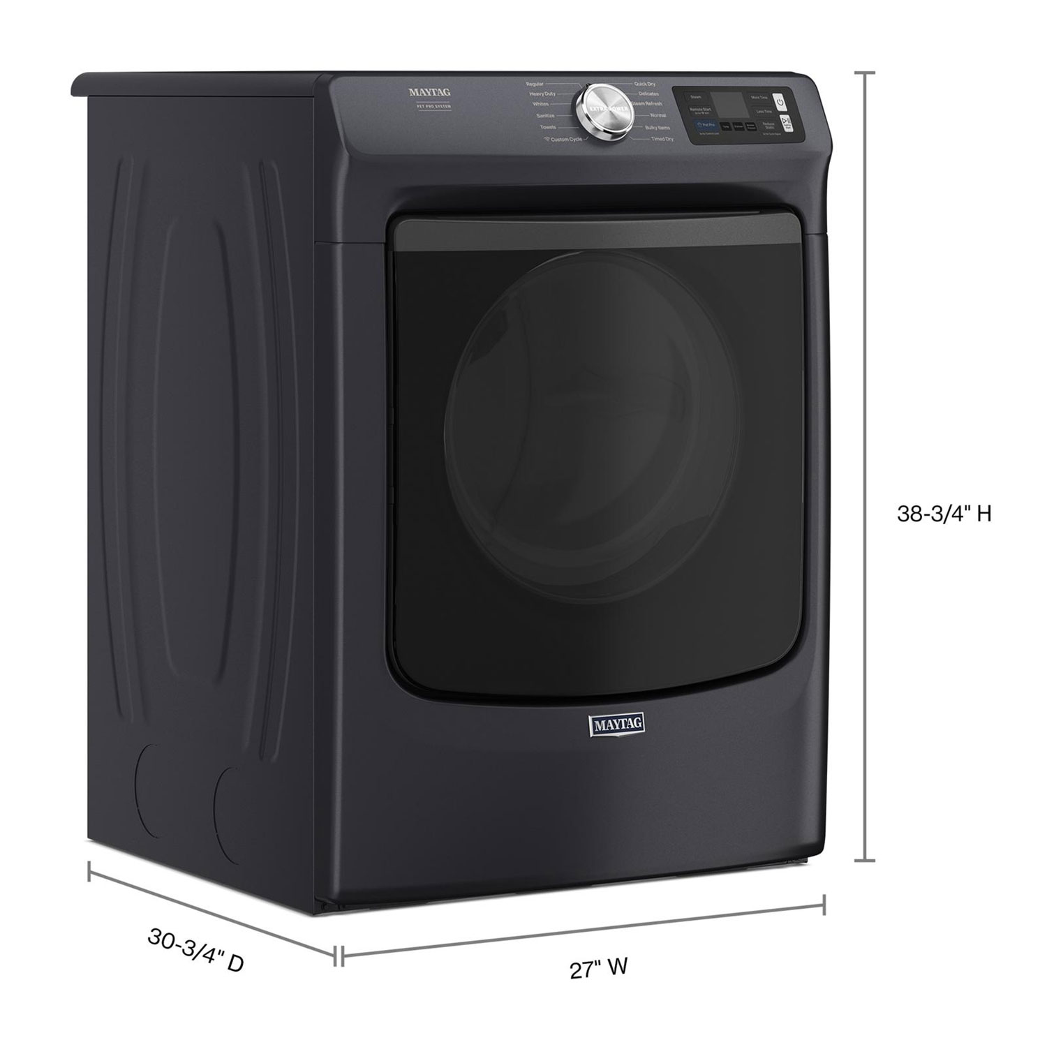 Maytag Pet Pro 7.4 Cu. Ft. Gas Steam Dryer - Midnight Steel