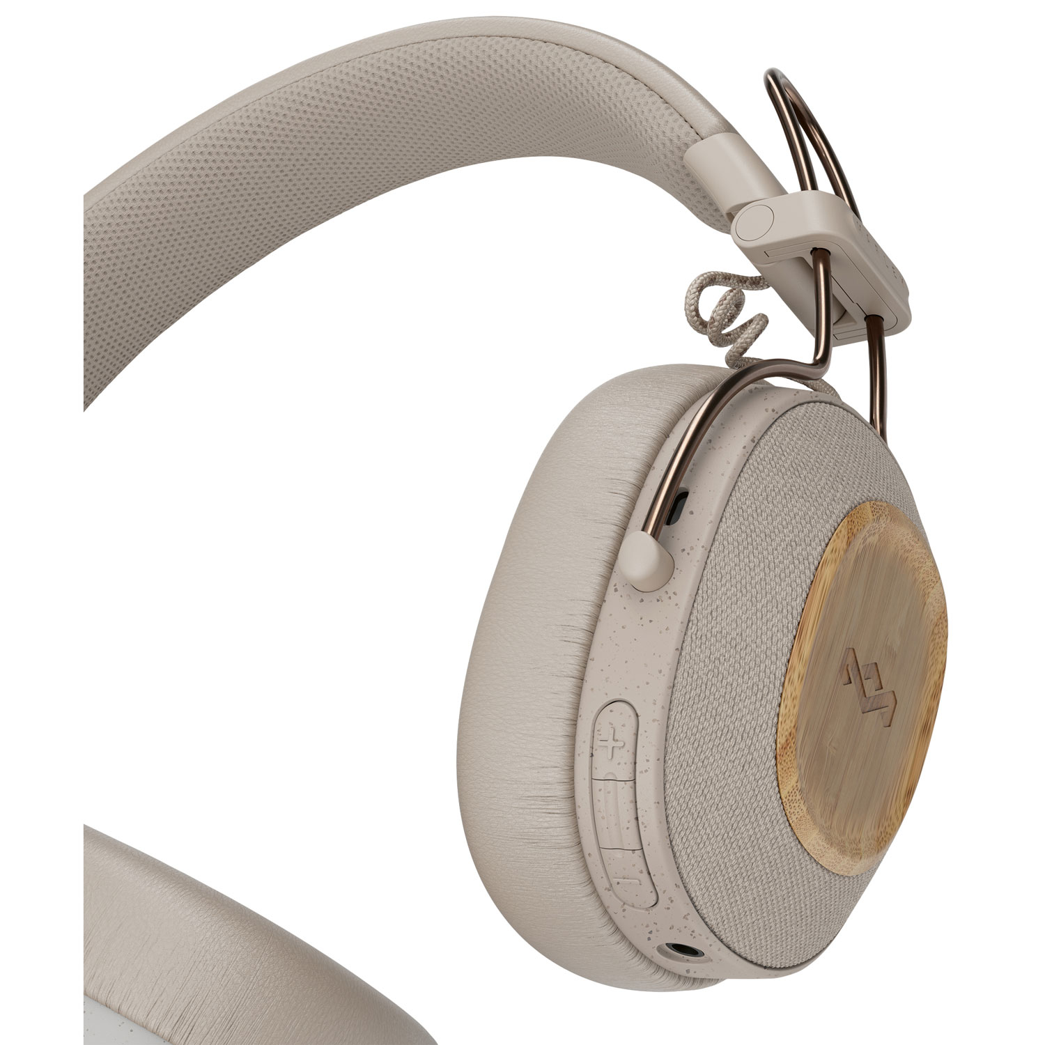 House Of Marley Positive Vibration Riddim On-Ear Sound Isolating Bluetooth Headphones - Cream