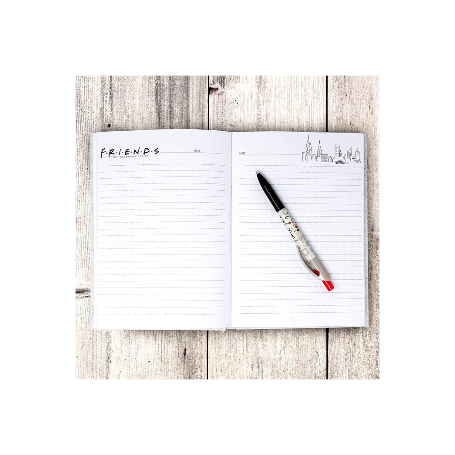Cahier de notes et stylo à reliure en spirale A5 de Friends