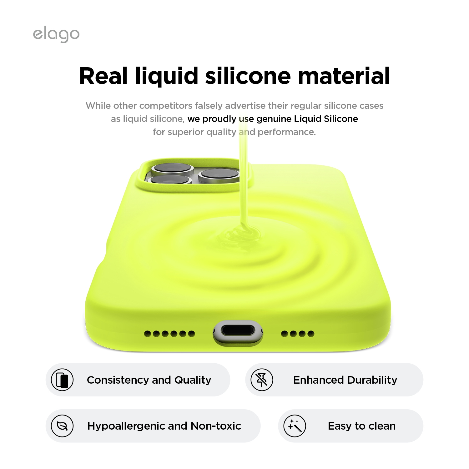 elago Compatible with iPhone 16 Pro Max Case, Premium Liquid Silicone Case, Full Body Protective Cover, Shockproof, Anti-Scratch Soft Microfiber