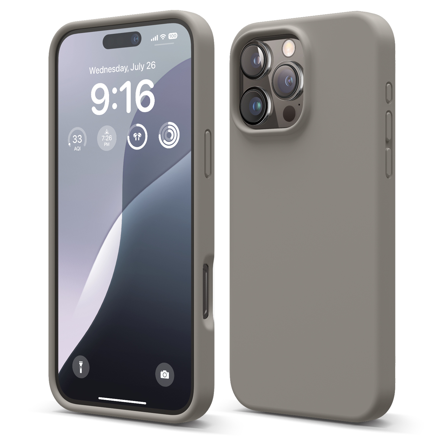 Elago compatible avec l'étui iPhone 16 Pro Max, l'étui en silicone liquide de qualité supérieure, l'étui protecteur intégral, antichoc, doublure