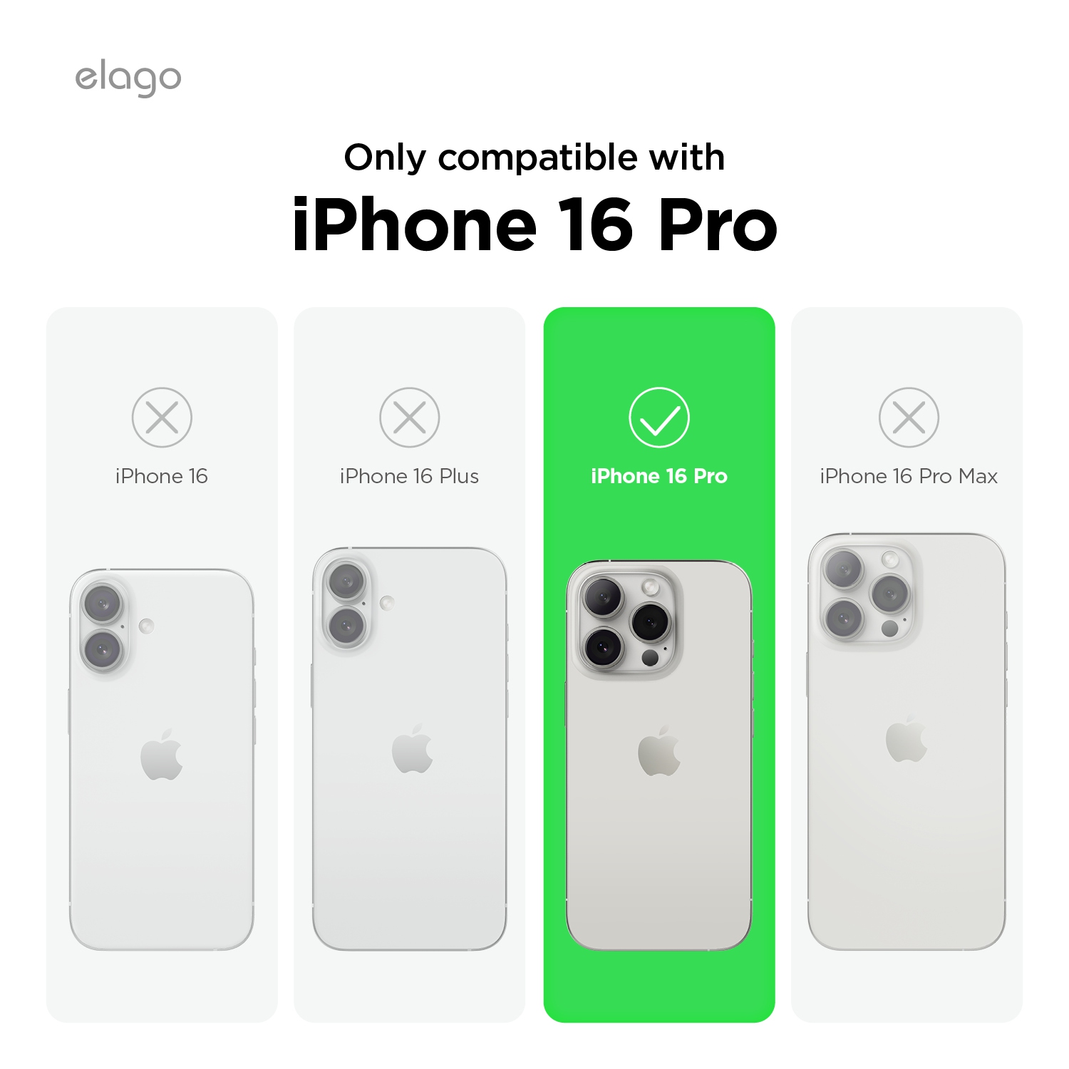 Elago compatible avec l'étui iPhone 16 Pro, l'étui en silicone liquide de qualité supérieure, l'étui protecteur intégral, antichoc, doublure douce en