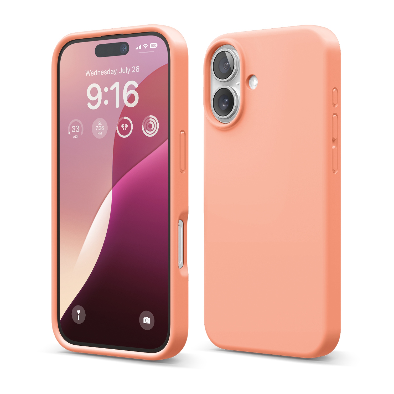 elago Compatible with iPhone 16 Case, Premium Liquid Silicone Case, Full Body Protective Cover, Shockproof, Anti-Scratch Soft Microfiber Lining, 6.1