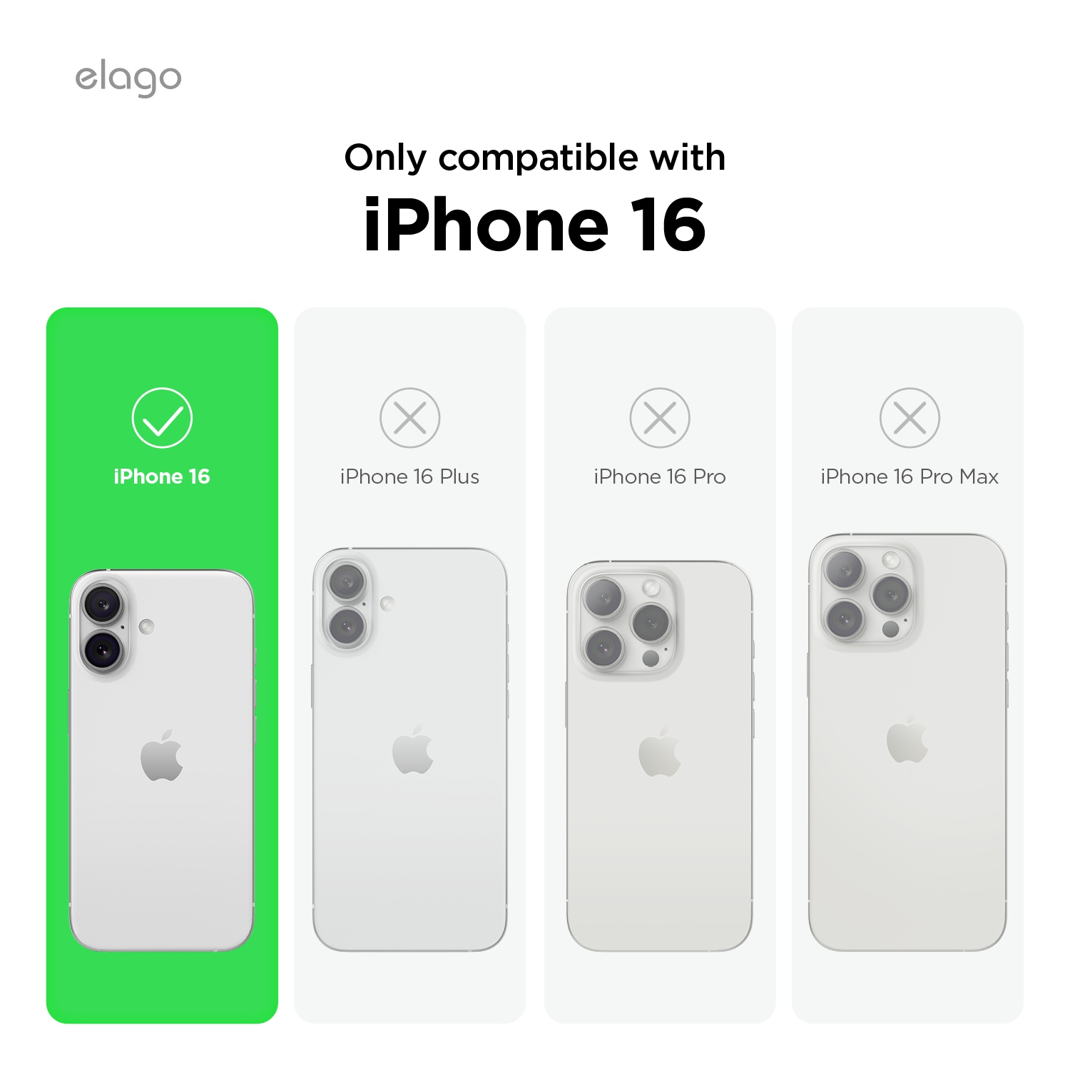 Elago compatible avec l’étui iPhone 16, étui en silicone liquide de qualité supérieure, couverture de protection complète du corps, antichoc,
