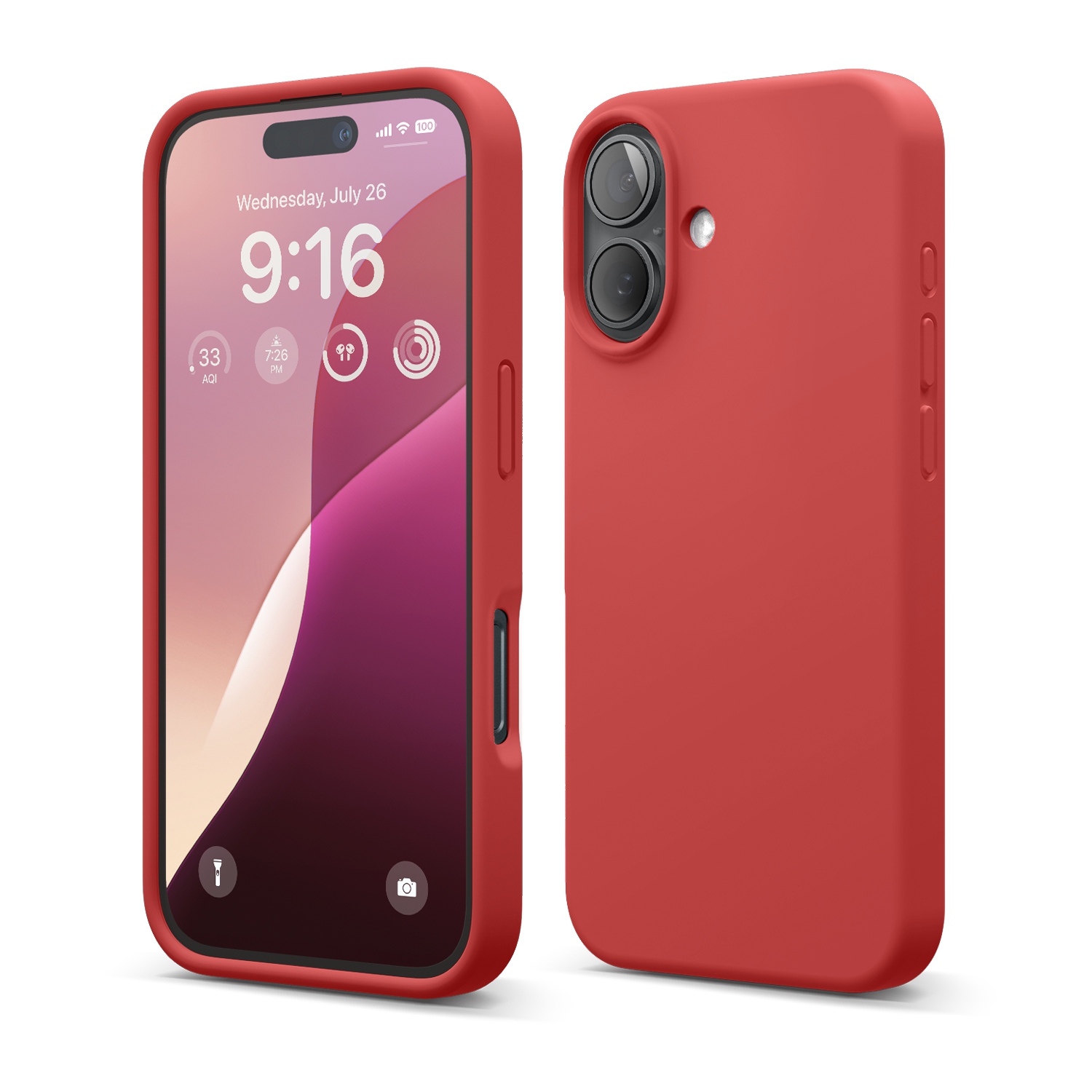 elago Compatible with iPhone 16 Case, Premium Liquid Silicone Case, Full Body Protective Cover, Shockproof, Anti-Scratch Soft Microfiber Lining, 6.1