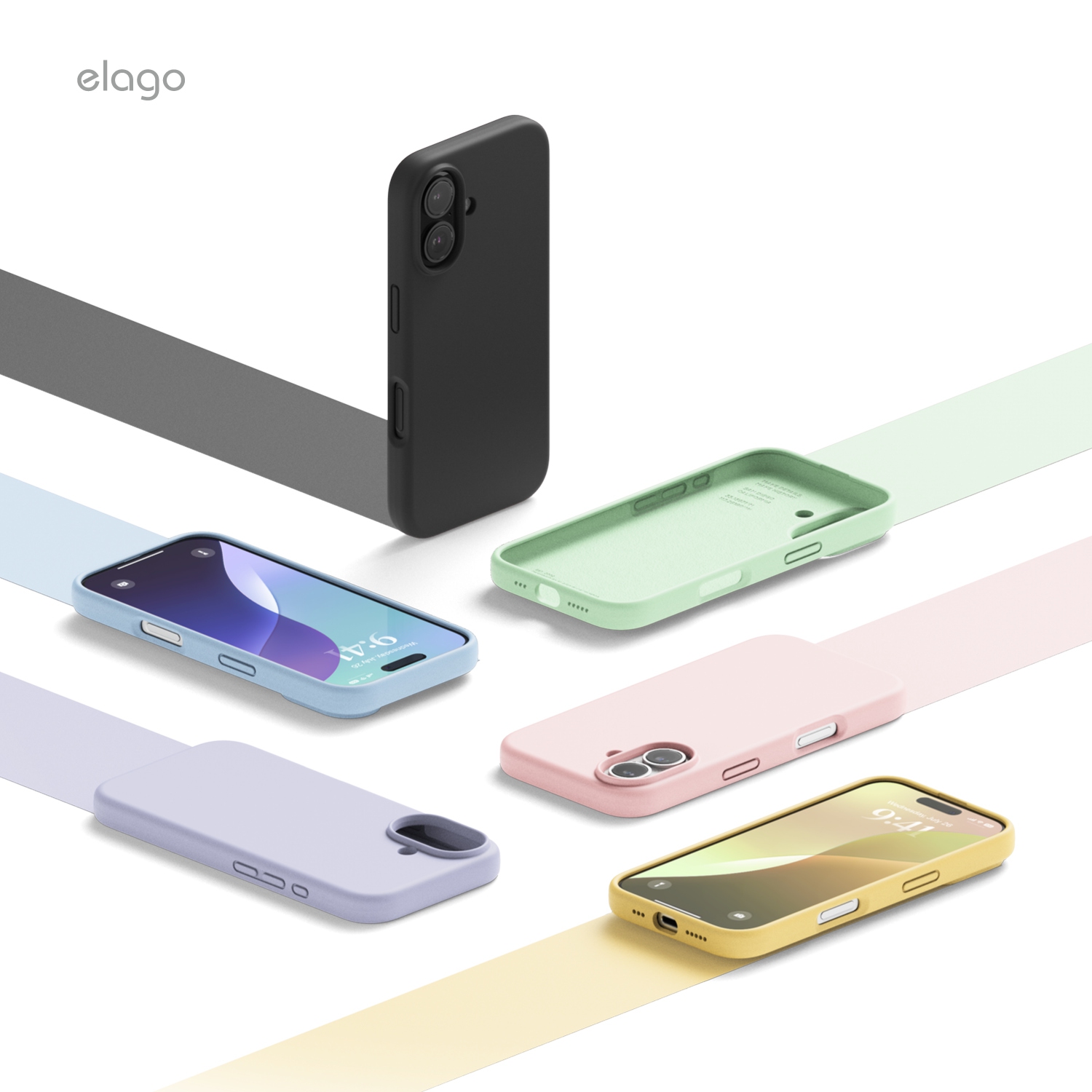 elago Compatible with iPhone 16 Plus Case, Premium Liquid Silicone Case, Full Body Protective Cover, Shockproof, Anti-Scratch Soft Microfiber Lining,