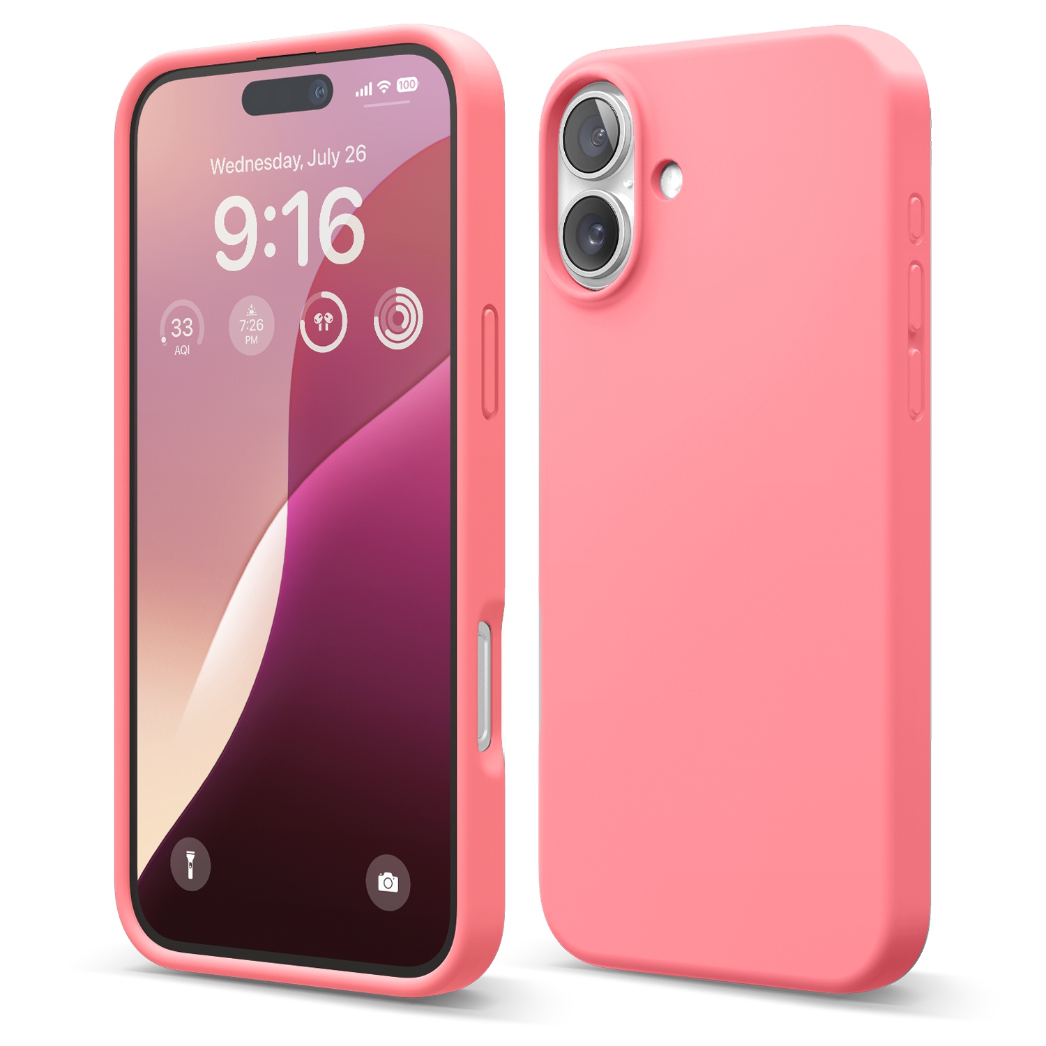 elago Compatible with iPhone 16 Plus Case, Premium Liquid Silicone Case, Full Body Protective Cover, Shockproof, Anti-Scratch Soft Microfiber Lining,