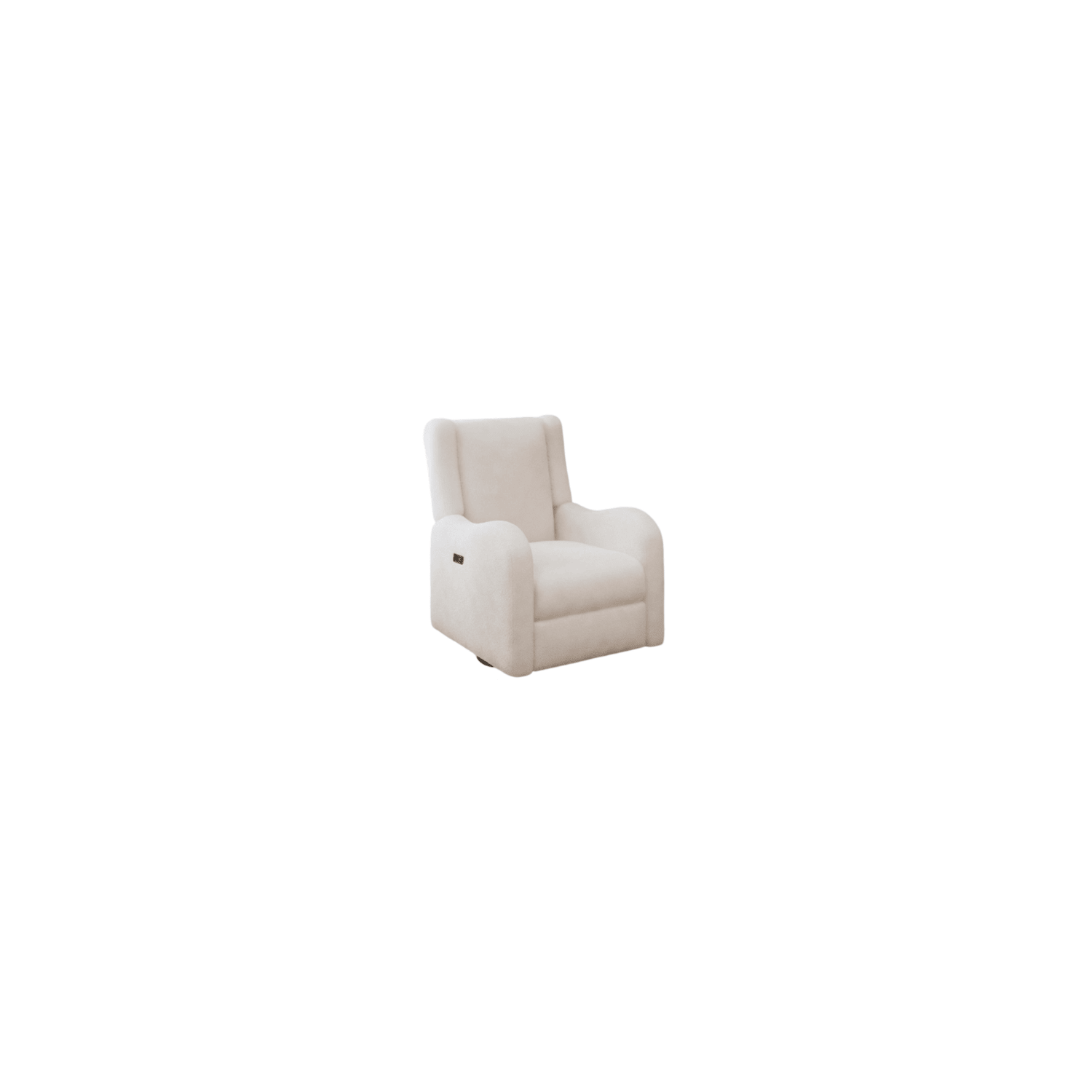 L'il Angels Alice Nursery Power Glider, Comfortable with Swivel, Silent Glide, and USB Charging - Sherpa Beige