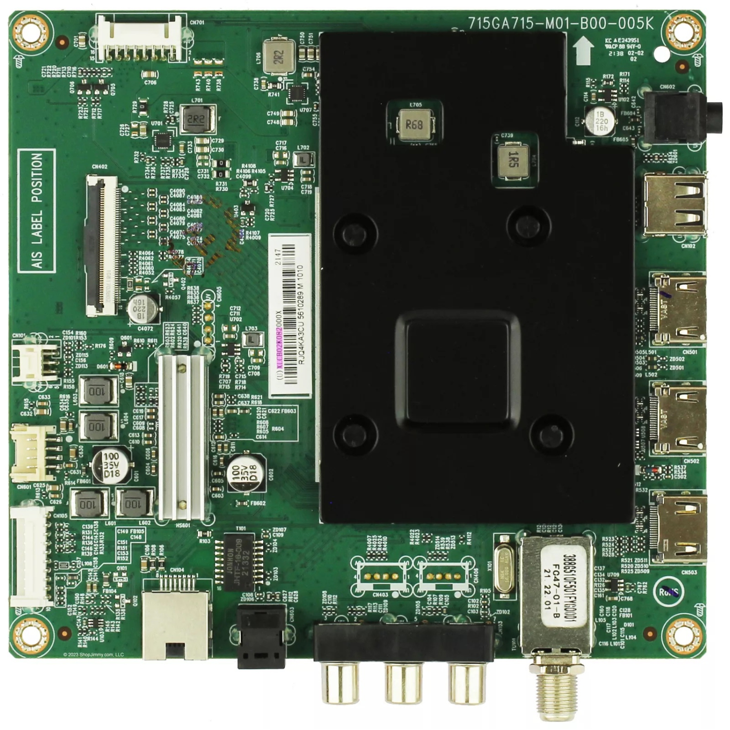 Refurbished (Good) Insignia TV Mainboard XLCB02K095000X RJQ4KA3CU