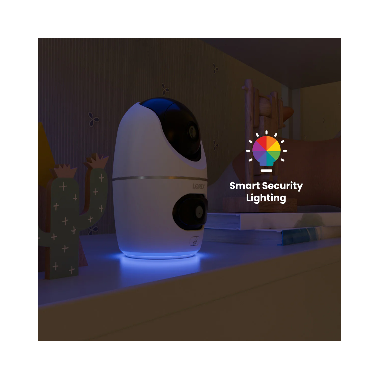 Lorex 2K Dual Lens Indoor Wi-Fi Security Camera | Auto-Tracking | 360° Pan-Tilt | Person & Pet Detection | IR Night Vision | 2-Way Talk | Cloud &