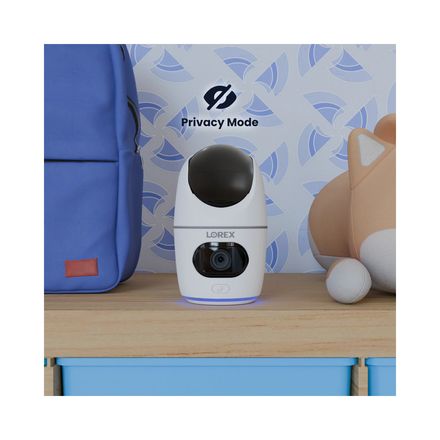 Lorex 2K Dual Lens Indoor Wi-Fi Security Camera | Auto-Tracking | 360° Pan-Tilt | Person & Pet Detection | IR Night Vision | 2-Way Talk | Cloud &