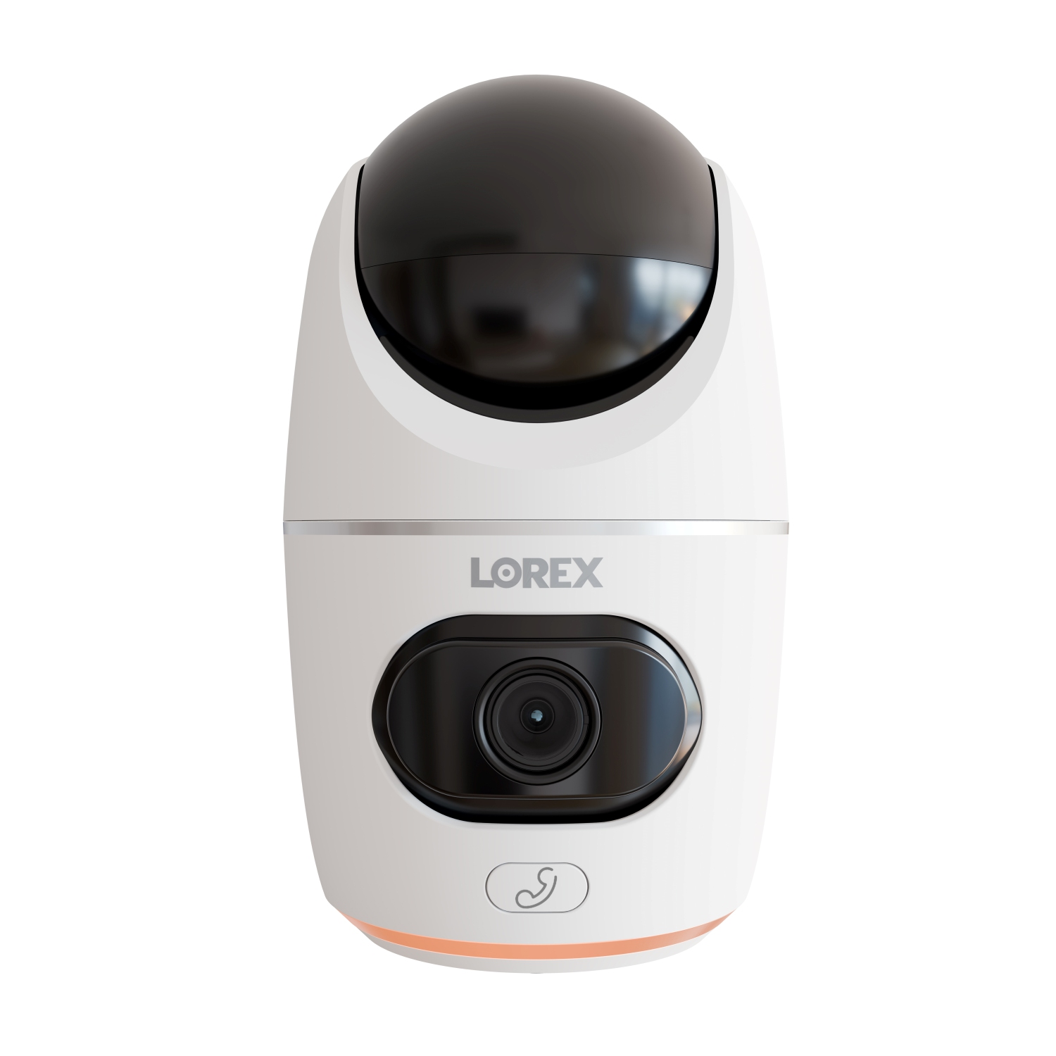 Lorex 2K Dual Lens Indoor Wi-Fi Security Camera | Auto-Tracking | 360° Pan-Tilt | Person & Pet Detection | IR Night Vision | 2-Way Talk | Cloud &