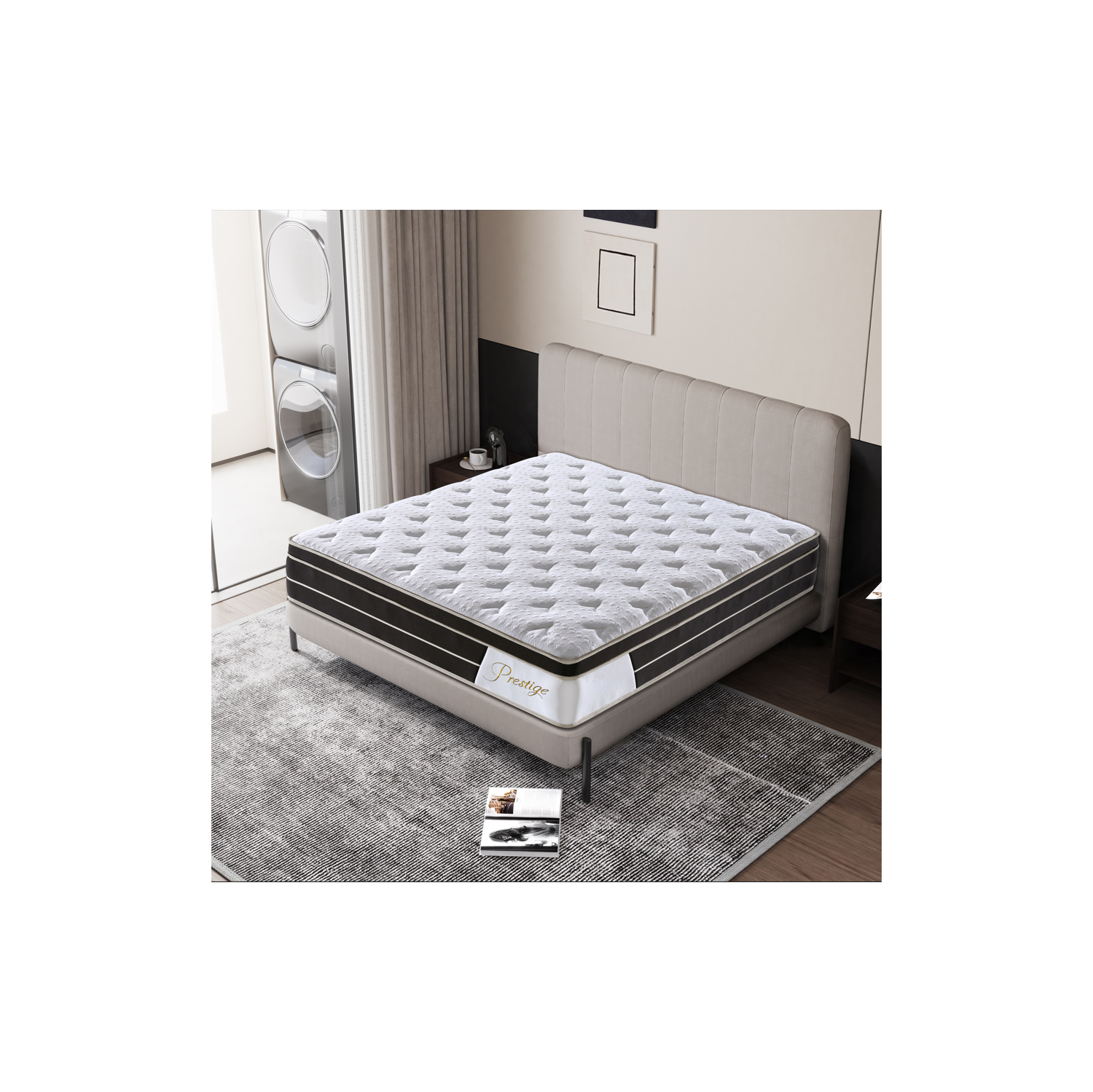 LivinVeluris Prestige 14-Inch Mattress: CertiPUR-US Certified, Coil Spring Support