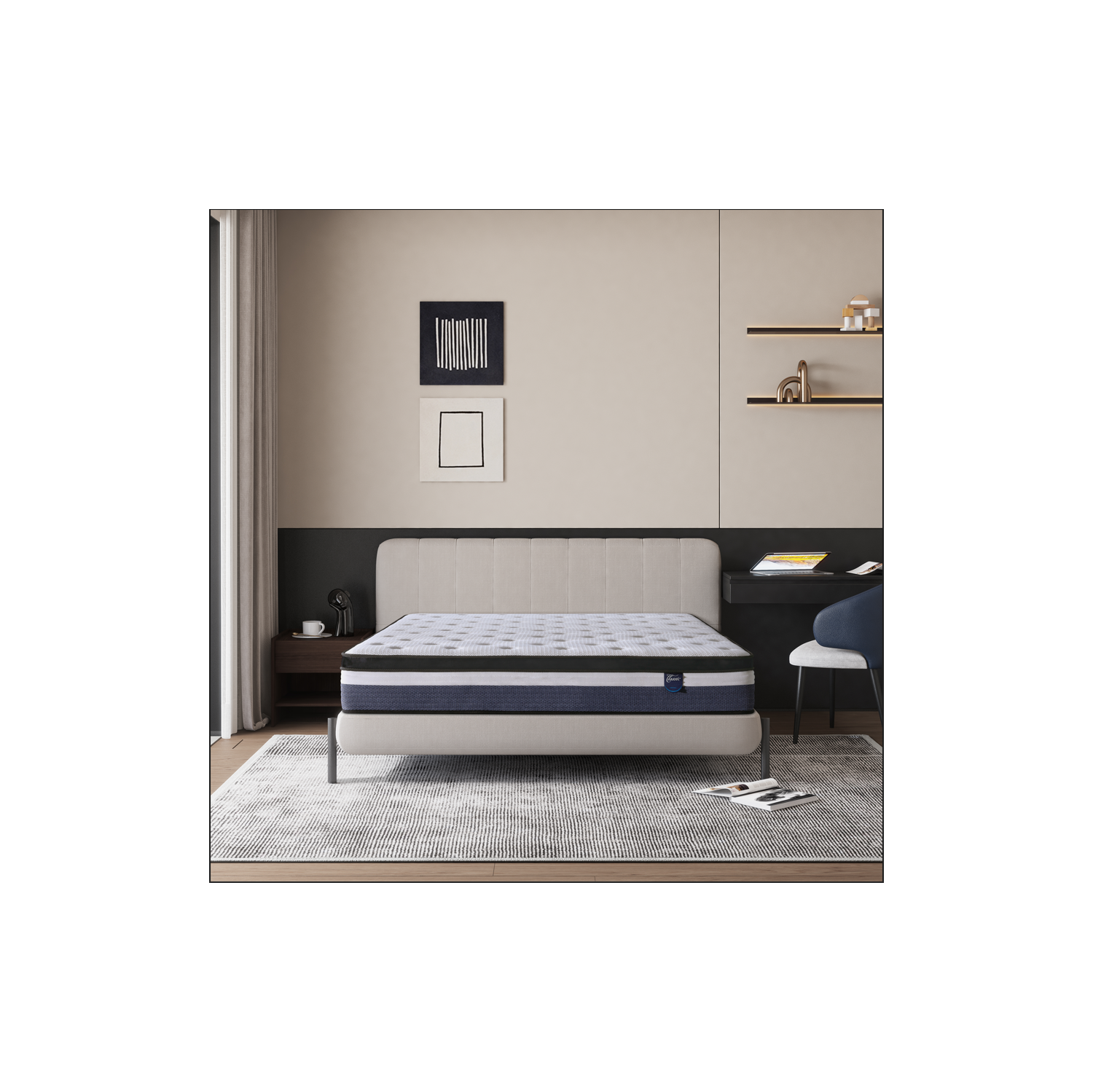 LivinVeluris Classic 10-Inch Mattress: CertiPUR-US Certified, Coil Spring Support