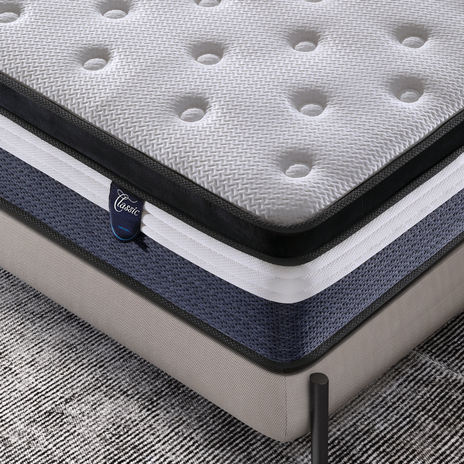 LivinVeluris Classic 10-Inch Mattress: CertiPUR-US Certified, Coil Spring Support