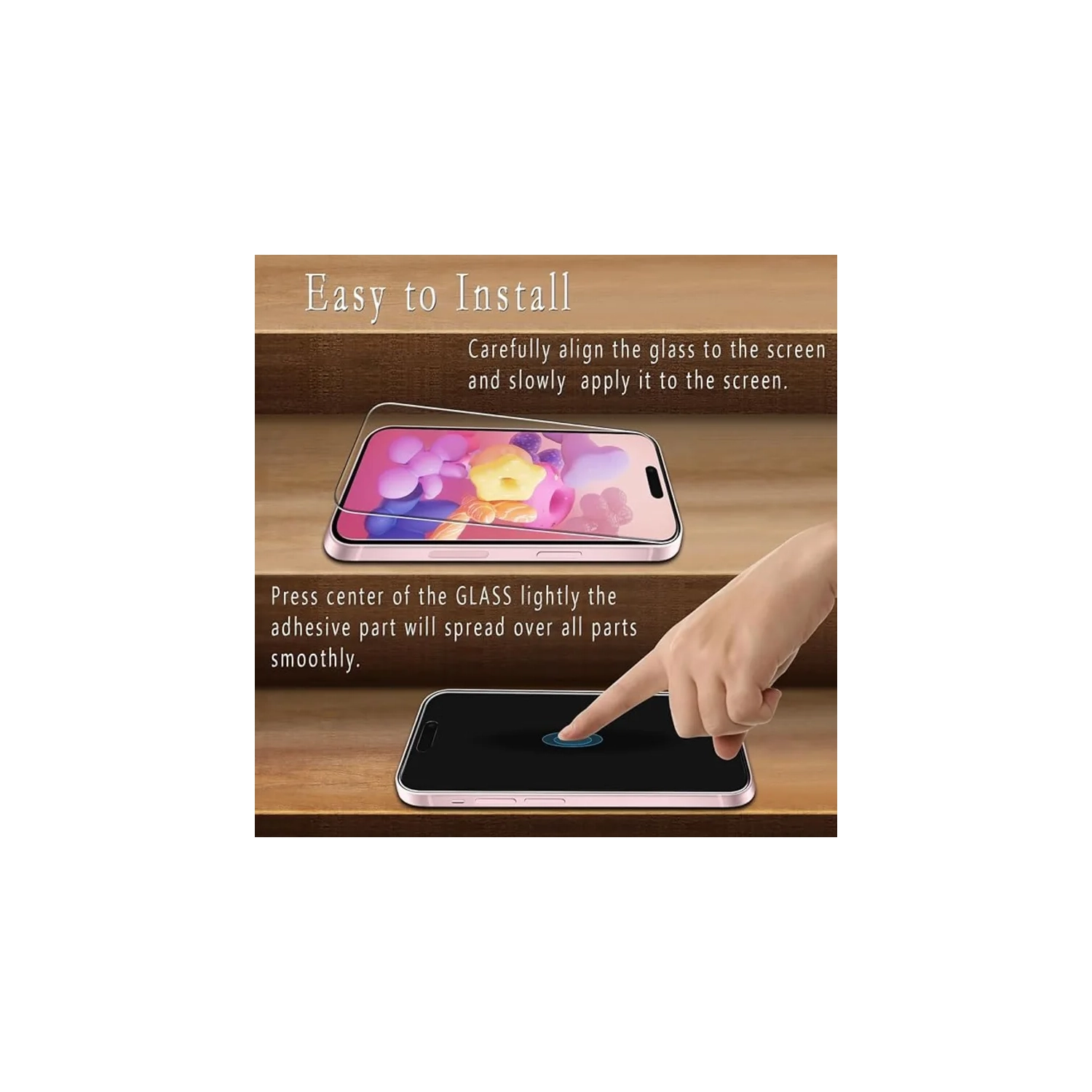 Paquet de 3 protecteurs d'écran en verre trempé pour 16/15/15 Pro de iPhone [6,1 po] – Protection dynamique pour les capteurs et les îlots,