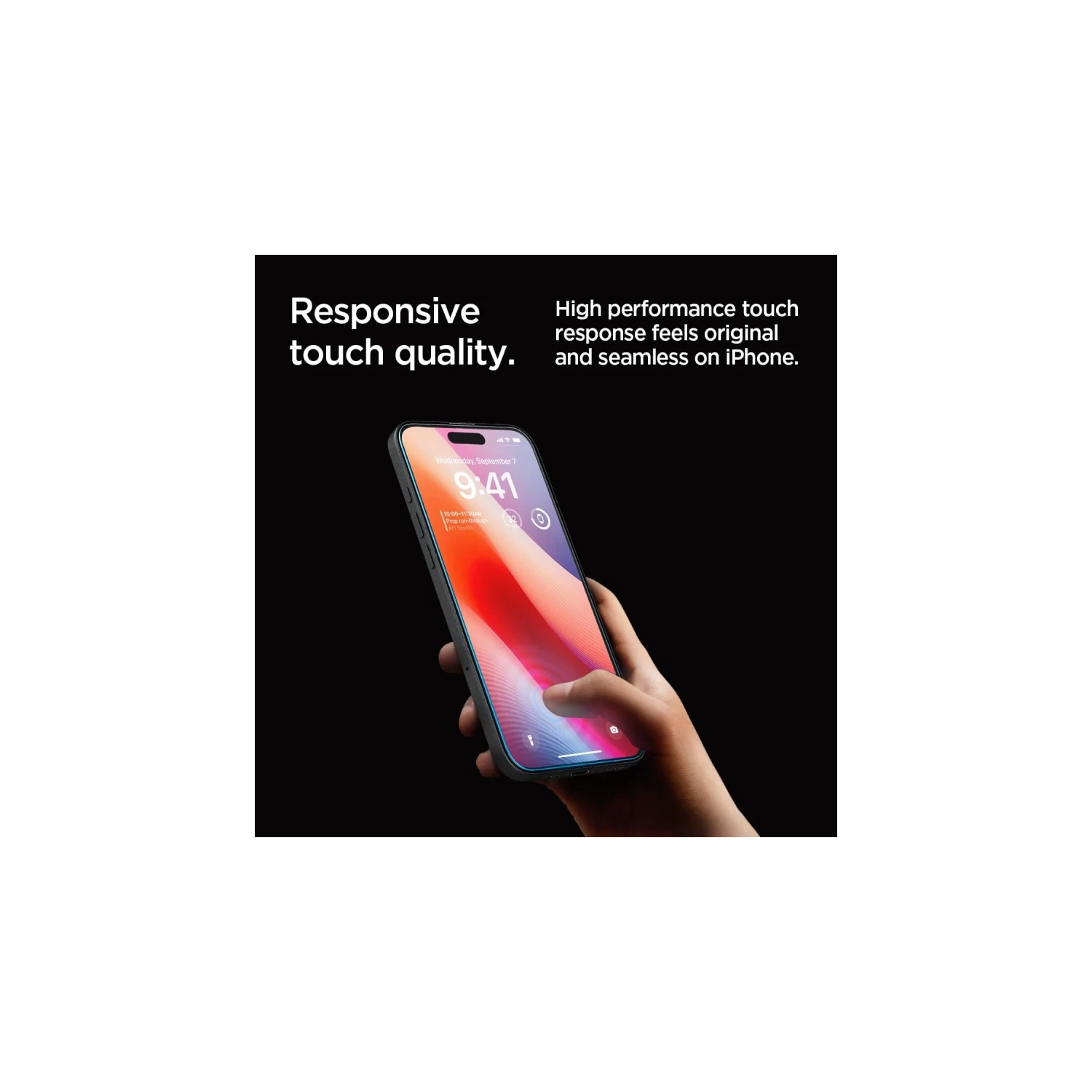 Paquet de 3 protecteurs d'écran iPhone 16 Pro Max [6,9 po] : verre trempé, cadre d'installation, îlot dynamique et étui