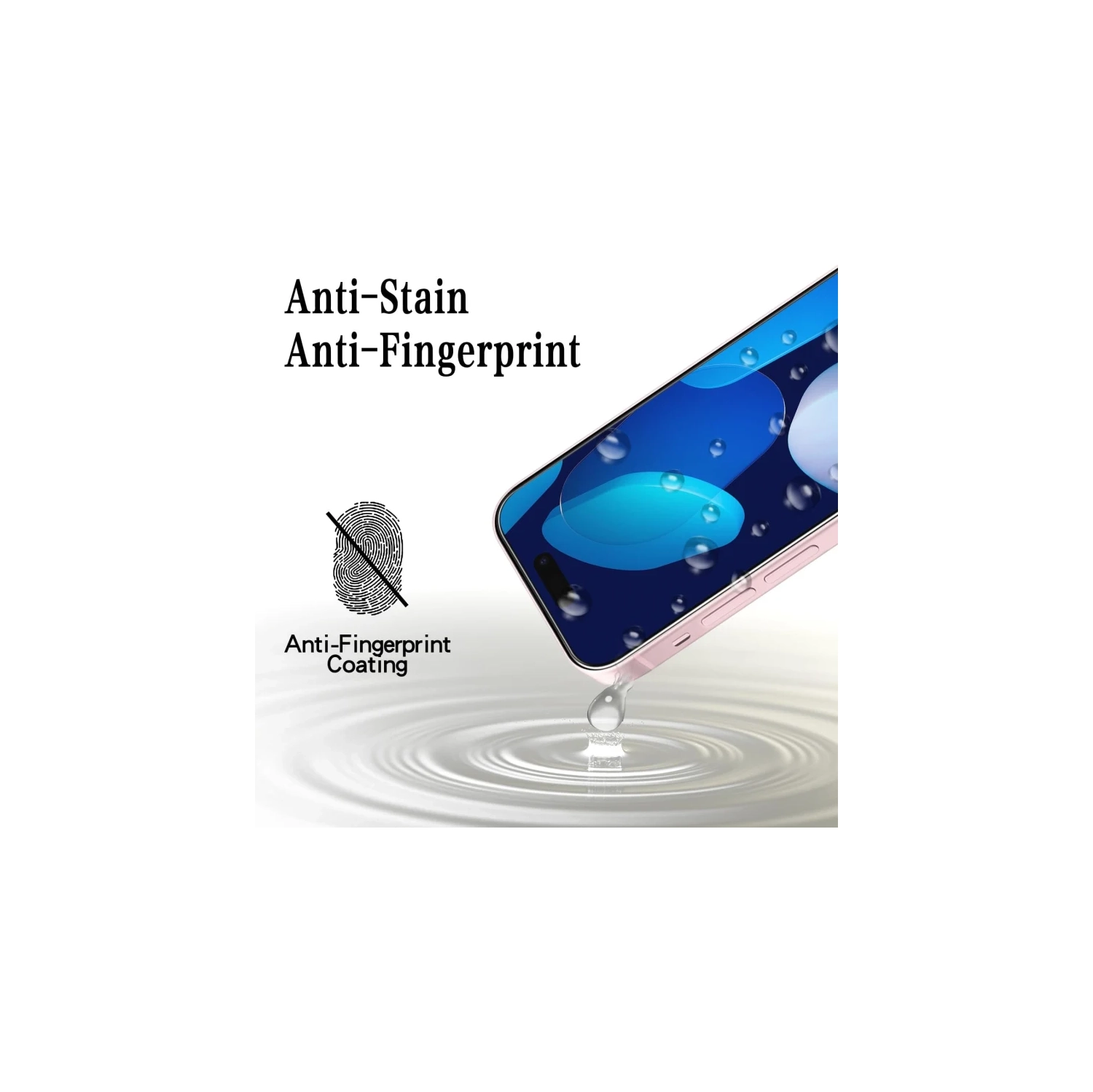 Paquet de 3 protecteurs d'écran iPhone 16 Pro Max [6,9 po] : verre trempé, cadre d'installation, îlot dynamique et étui