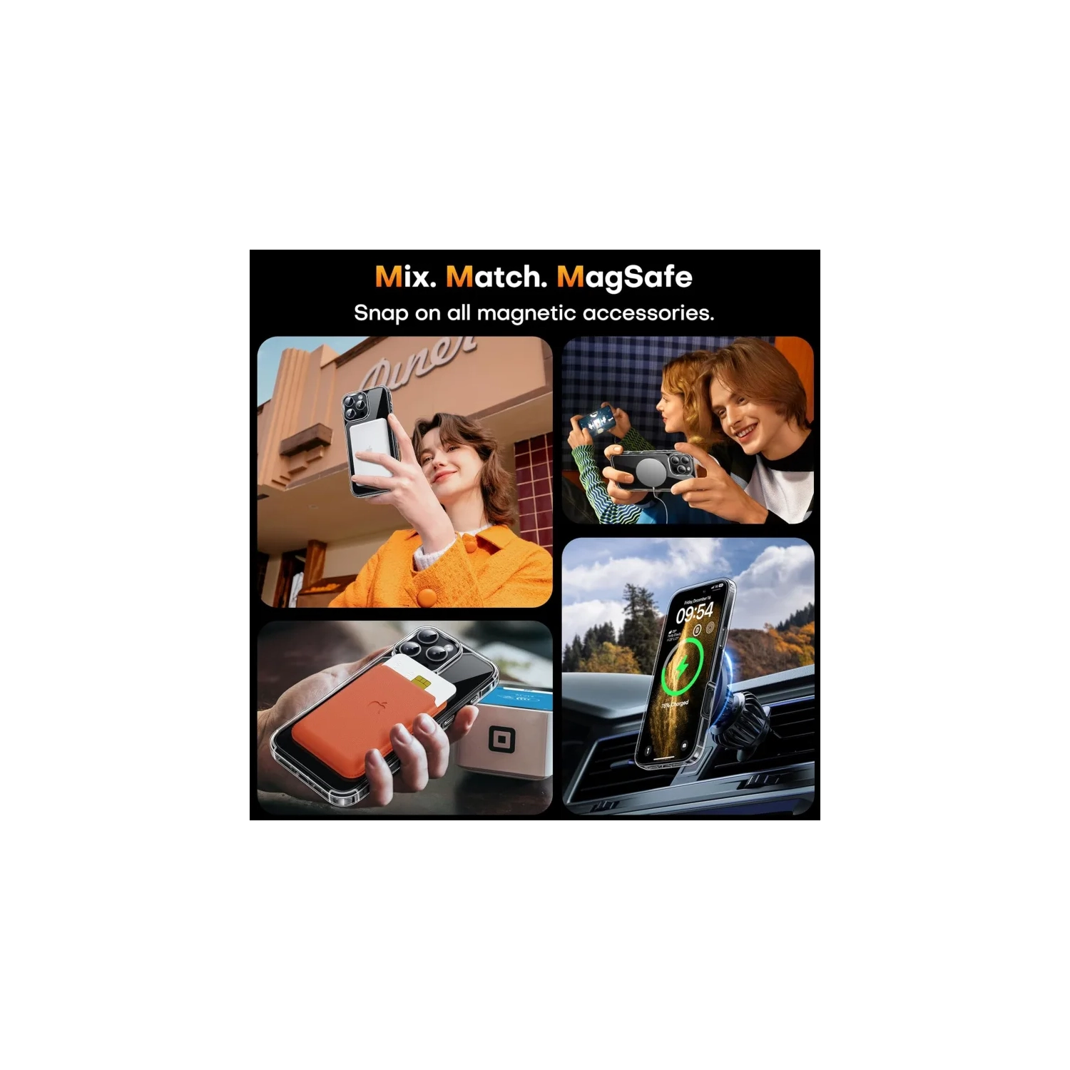 iPhone 16 Pro Max Magnetic Clear Case [5-in-1] – Magsafe Compatible, Not-Yellowing, 2 Screen Protectors & 2 Camera Lens Protectors