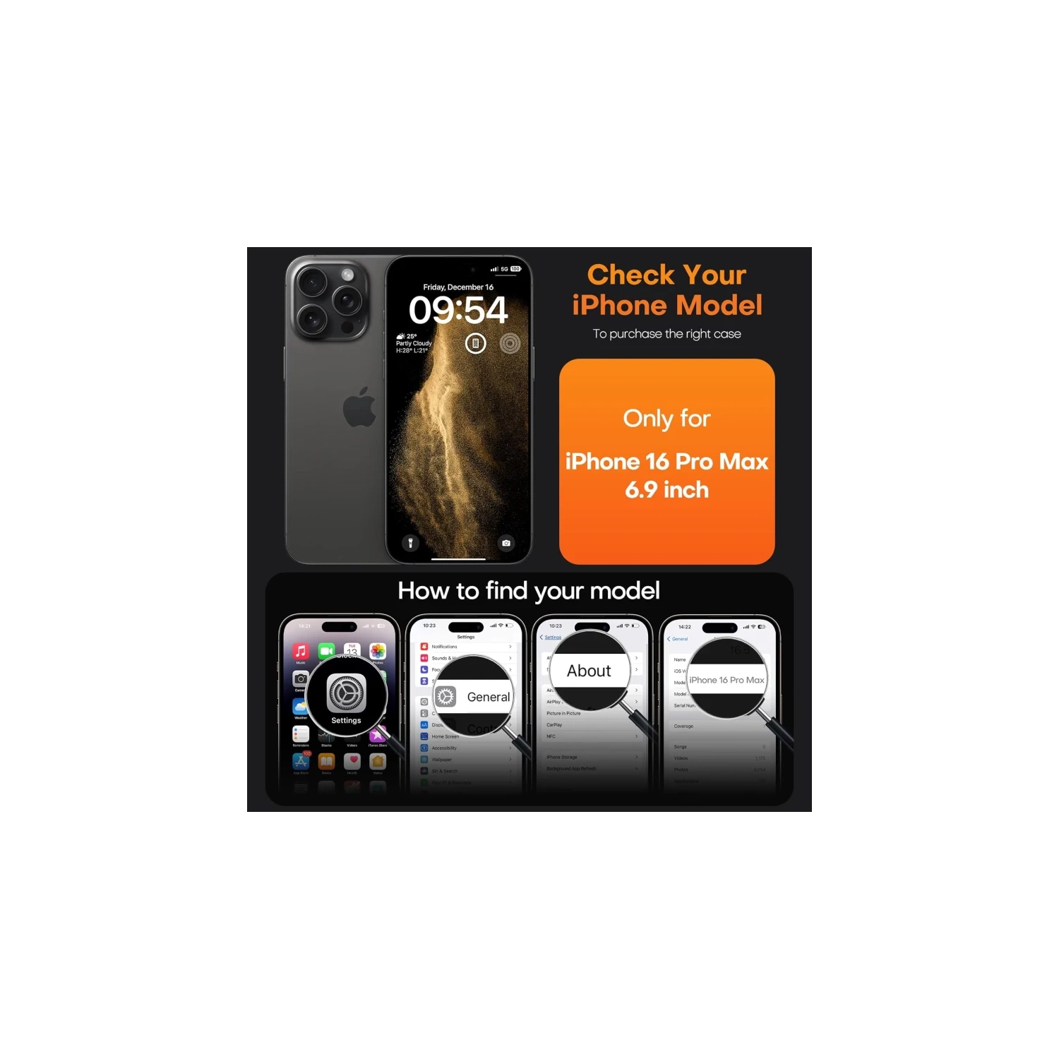 iPhone 16 Pro Max Magnetic Clear Case [5-in-1] – Magsafe Compatible, Not-Yellowing, 2 Screen Protectors & 2 Camera Lens Protectors