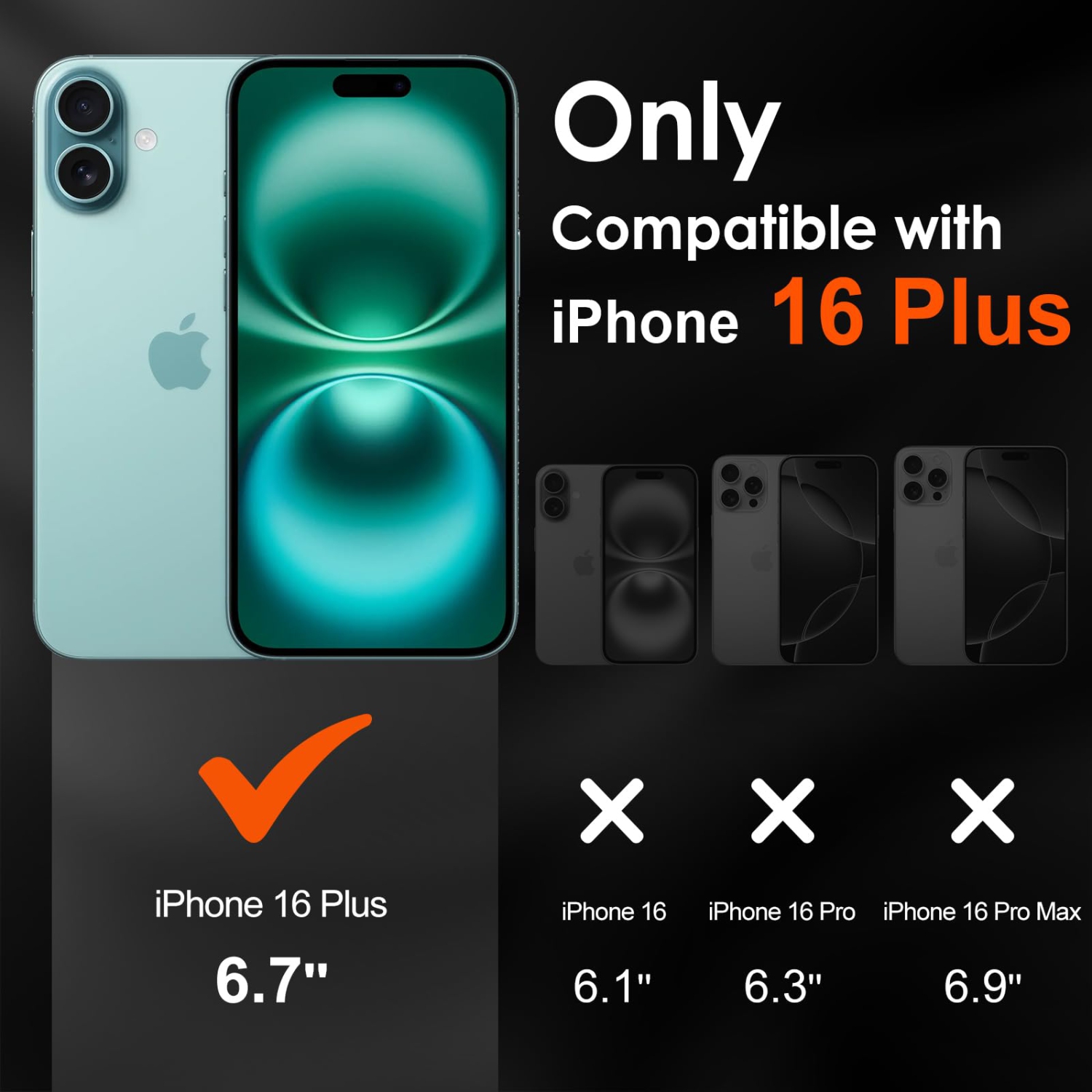 Paquet de 3 protecteurs d'écran en verre trempé pour iPhone 16 plus de 6,7 po avec 3 protecteurs d'objectif pour appareil photo avec cadre Alignment,