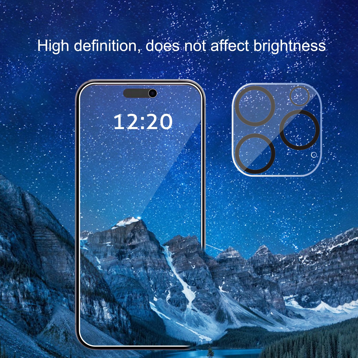 Protecteur d'écran de confidentialité 3PACK pour iPhone 16 Pro Max 6,9&nbsp;po + protecteur d'objectif 3Pack mm, compatible avec l'île dynamique,