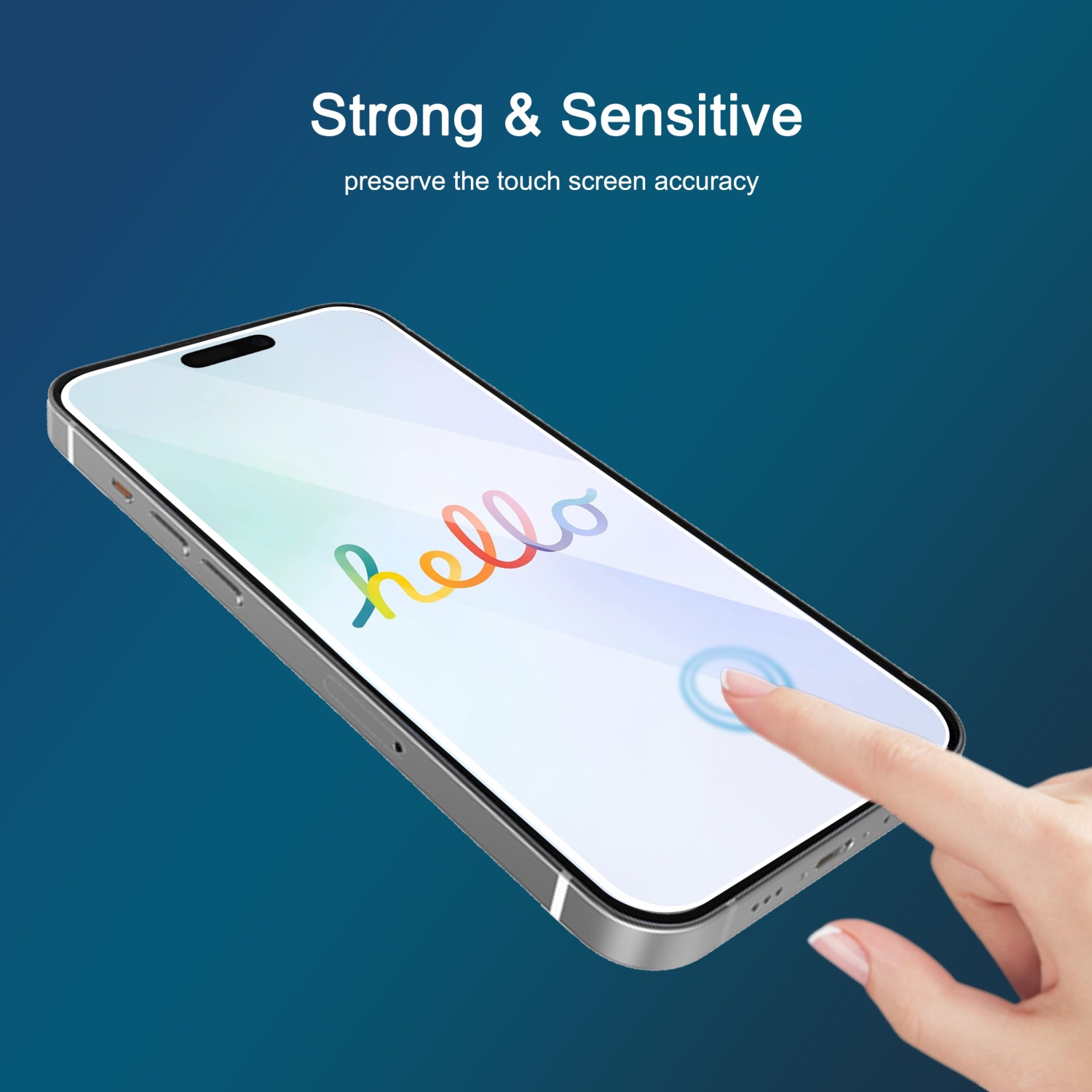 Protecteur d'écran en verre pour iPhone 16 / iPhone 15 / iPhone 15 Pro 6,1 pouces Paquet de 3 verre trempé, protection de capteur, compatible avec