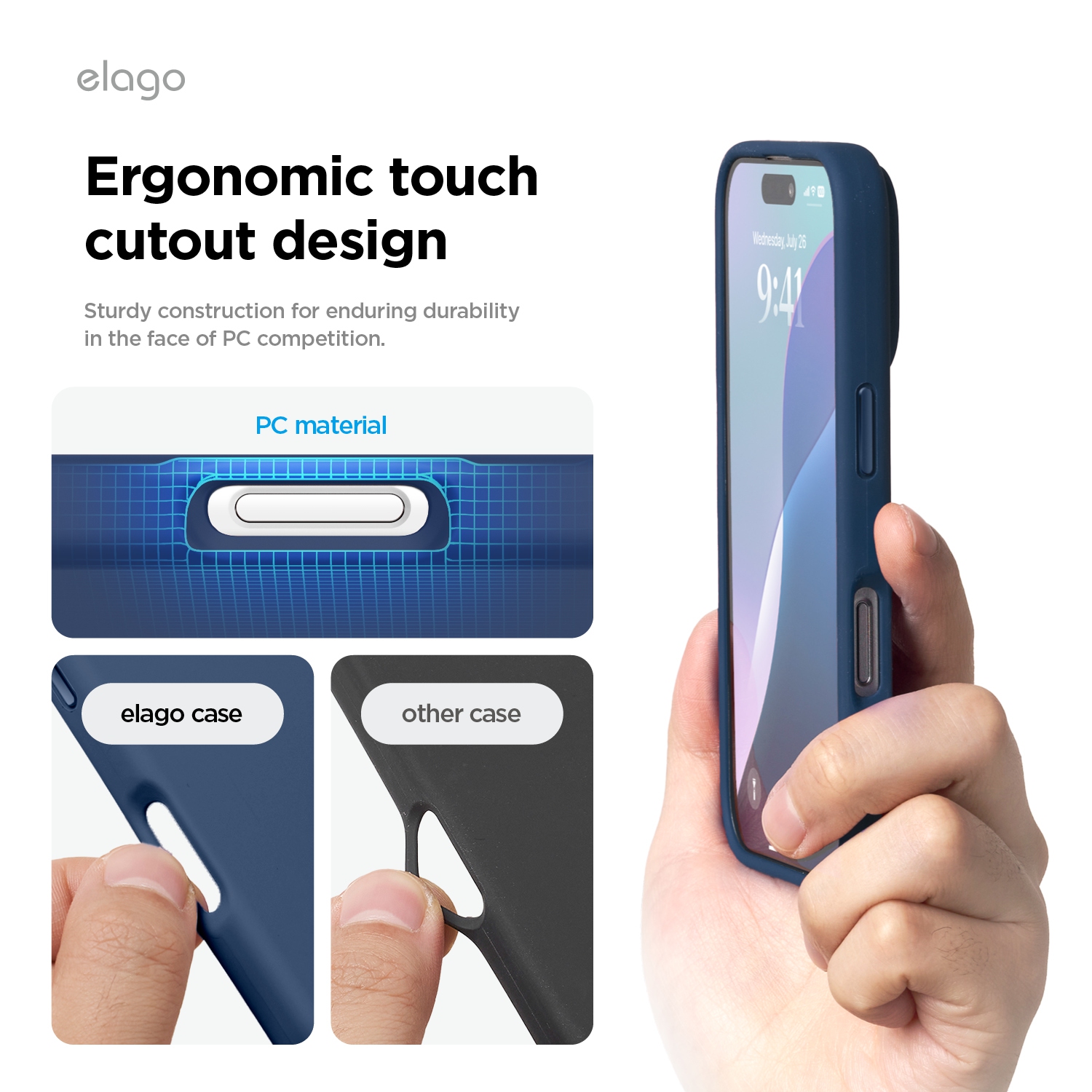 elago Magnetic Silicone Case Compatible with iPhone 16 Pro Case 6.3 Inch Compatible with All MagSafe Accessories - Built-in Magnets, Soft Grip