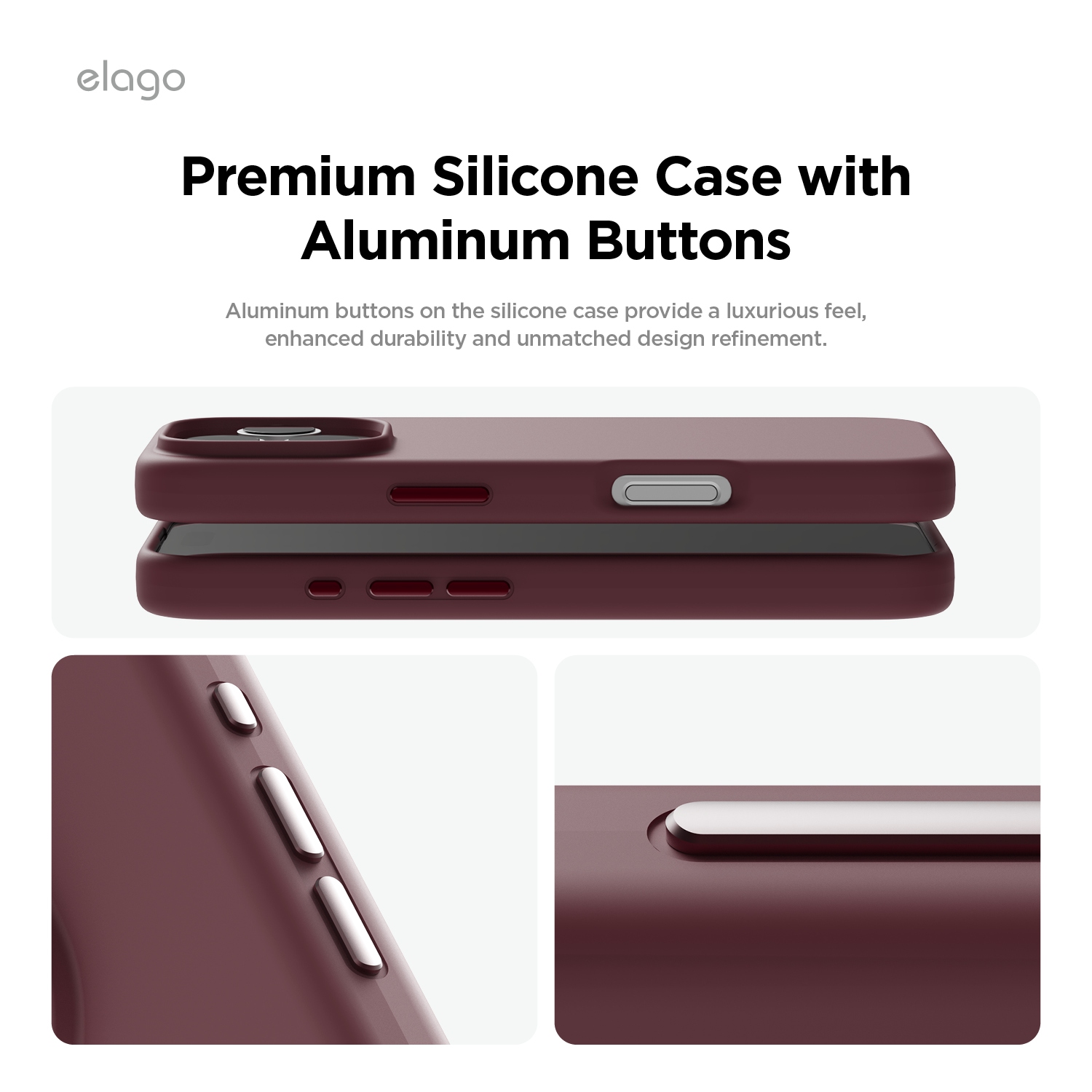 elago Magnetic Silicone Case Compatible with iPhone 16 Pro Case 6.3 Inch Compatible with All MagSafe Accessories - Built-in Magnets, Soft Grip