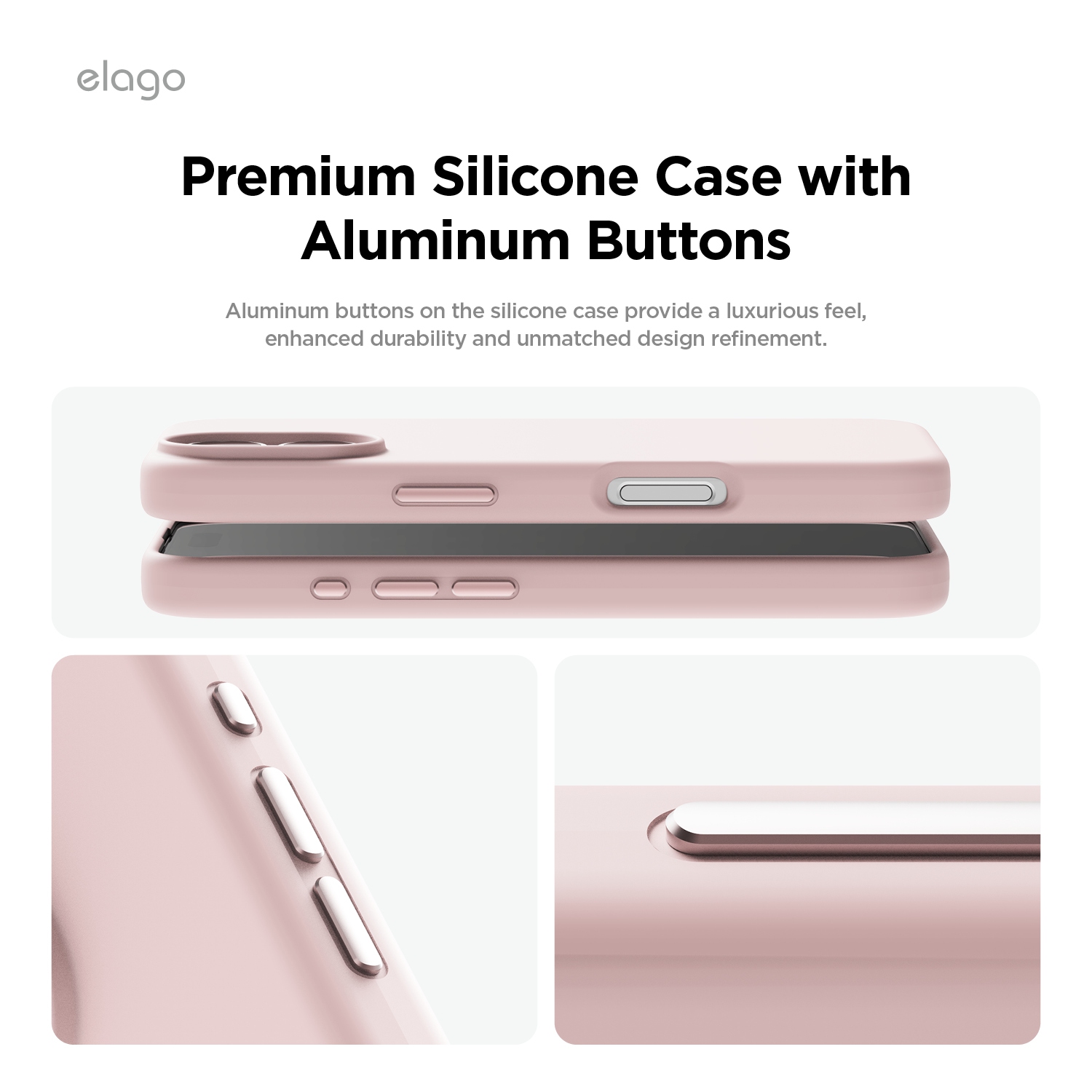 elago Magnetic Silicone Case Compatible with iPhone 16 Case 6.1 Inch Compatible with All MagSafe Accessories - Built-in Magnets, Soft Grip Silicone,