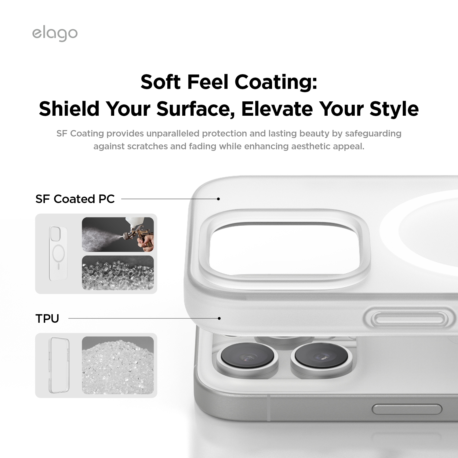 elago Magnetic Hybrid Clear Case Compatible with iPhone 16 Pro Max Case Cover 6.9" - Compatible with MagSafe, PC + TPU Hybrid Technology, Shockproof
