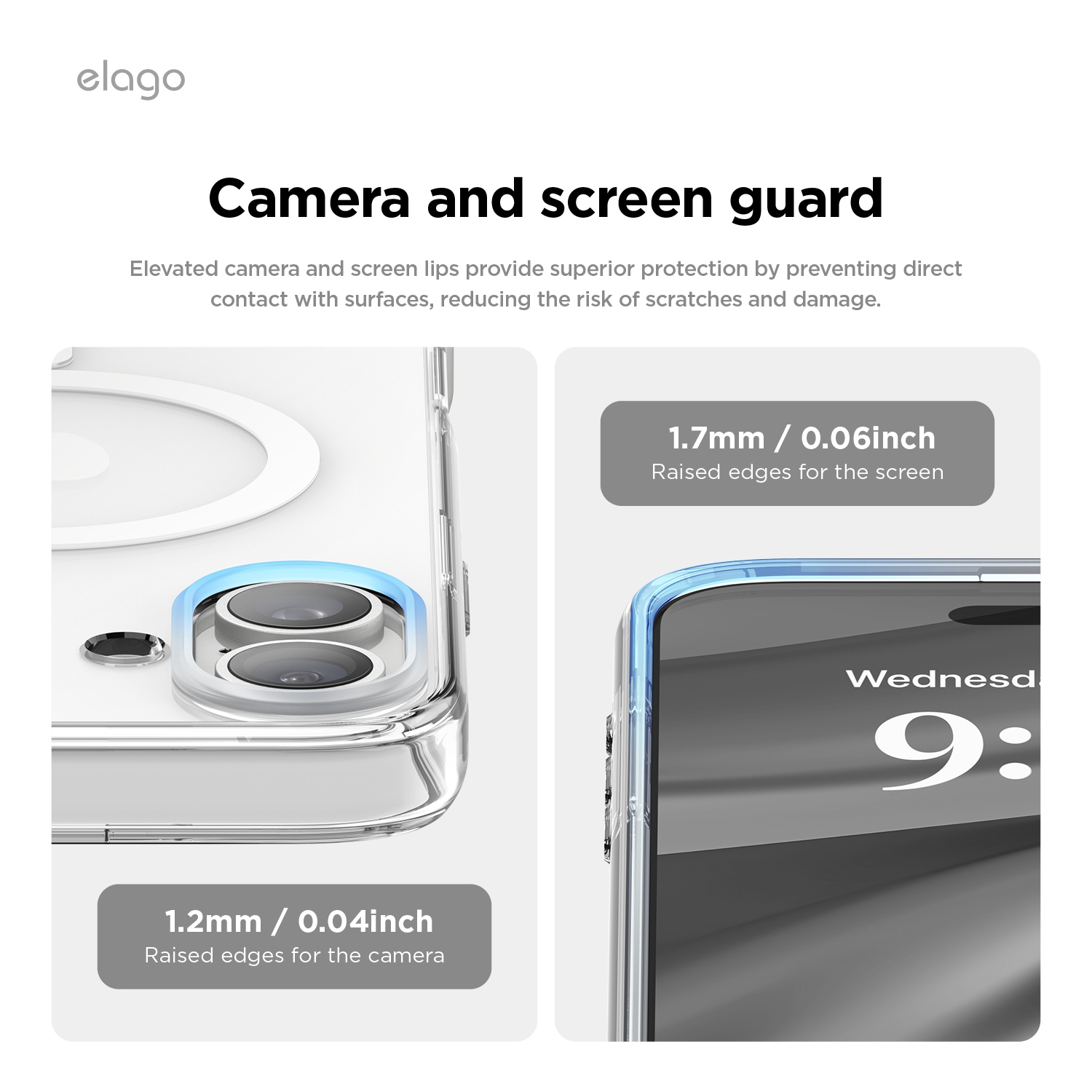 elago Magnetic Hybrid Clear Case Compatible with iPhone 16 Plus Case Cover 6.7" - Compatible with MagSafe, PC + TPU Hybrid Technology, Shockproof